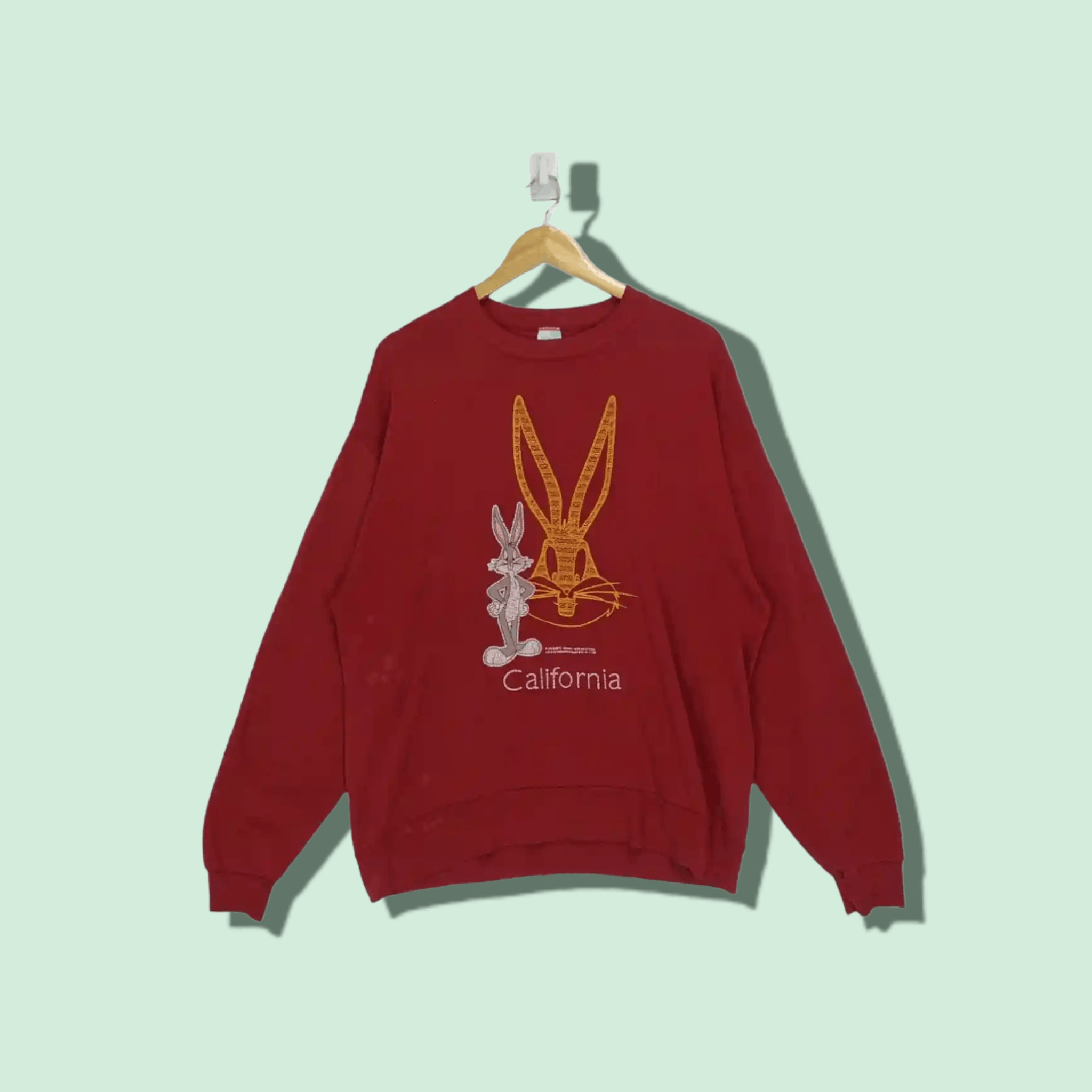 Cartoon Network Vintage 90's BUGS BUNNY Looney Tunes Cartoon Sweatshirt Size US L / EU 52-54 / 3 - 1 Thumbnail