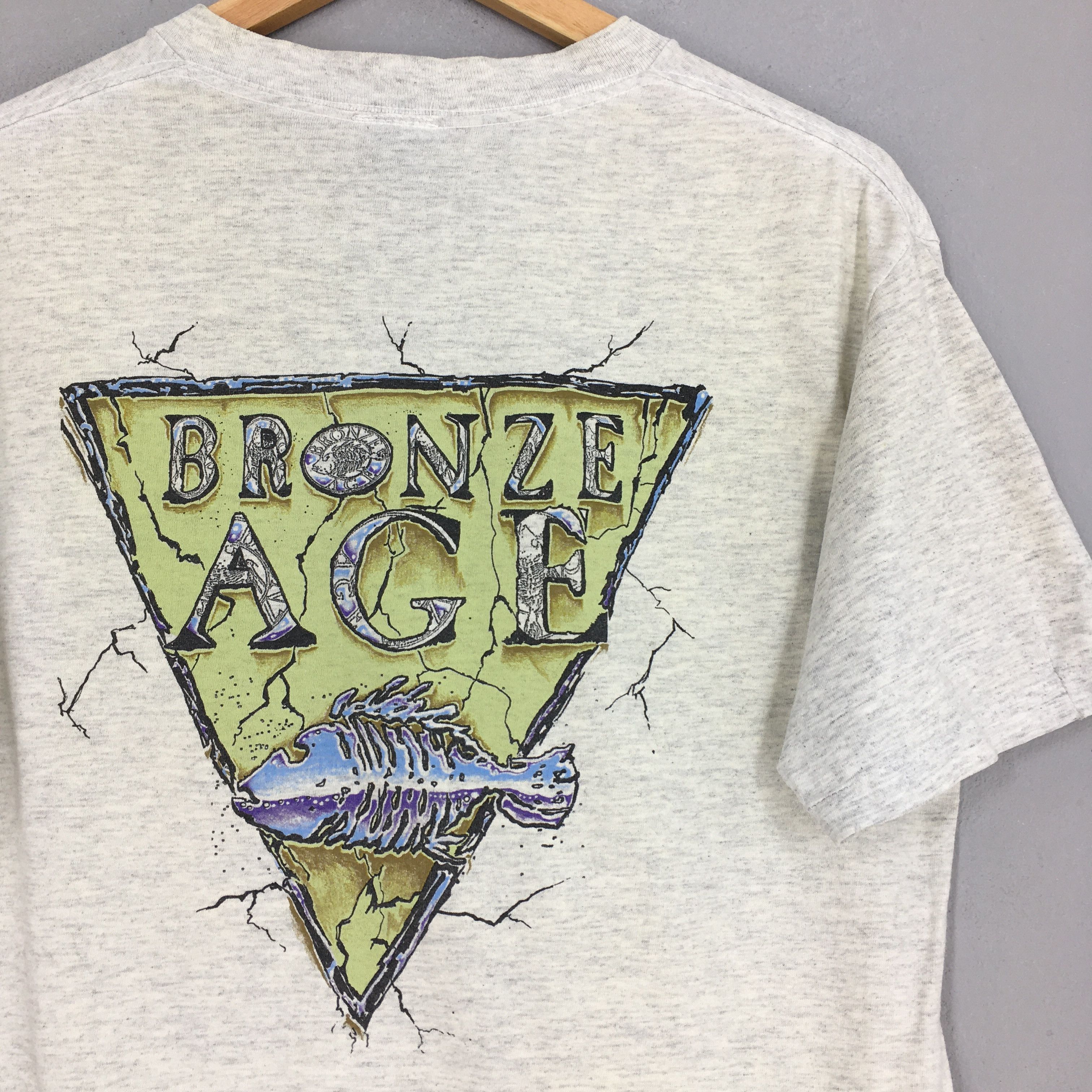 Thrasher Vintage 90's Bronze Age Fishbone Skate Tshirt Medium Size US M / EU 48-50 / 2 - 2 Thumbnail