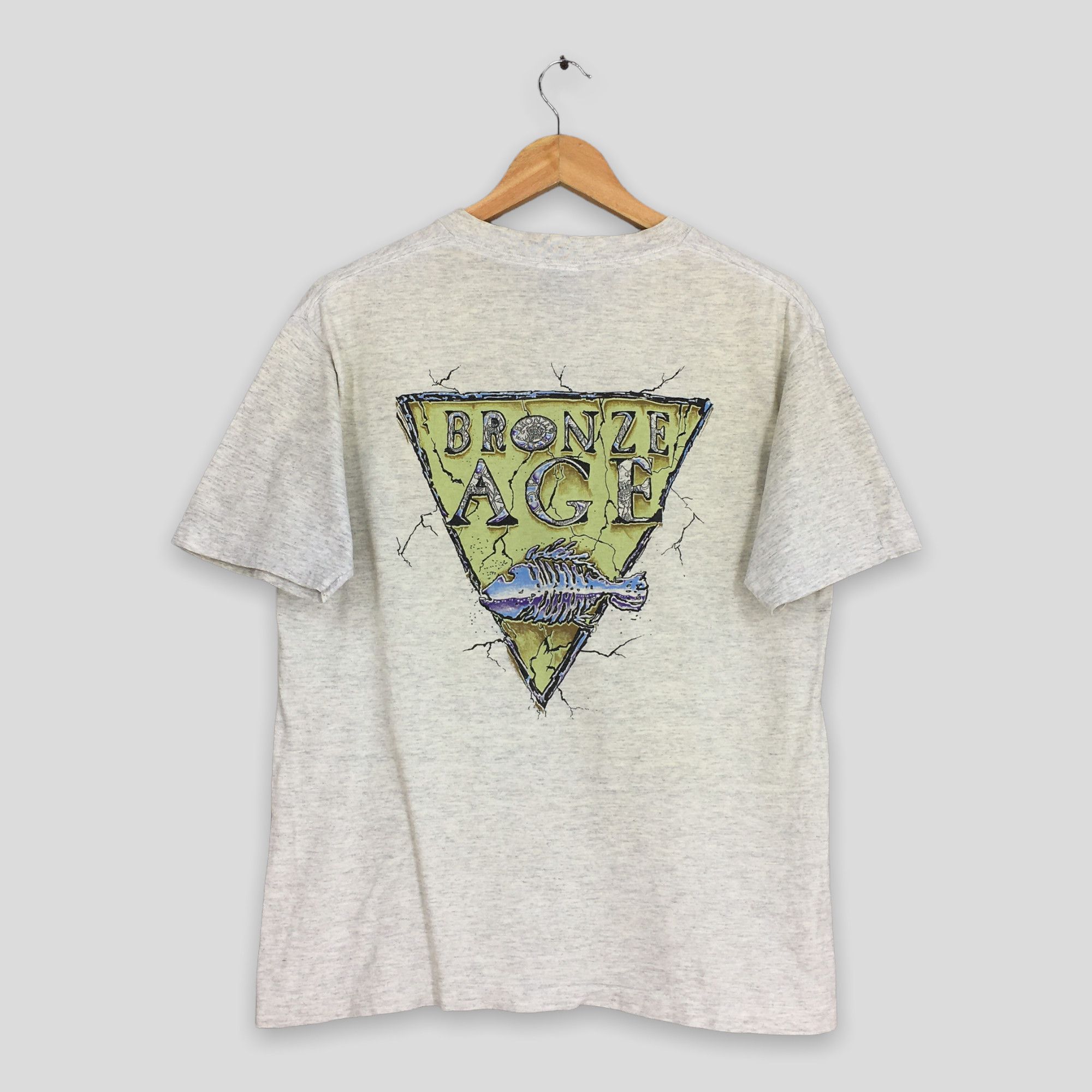 Thrasher Vintage 90's Bronze Age Fishbone Skate Tshirt Medium Size US M / EU 48-50 / 2 - 1 Thumbnail