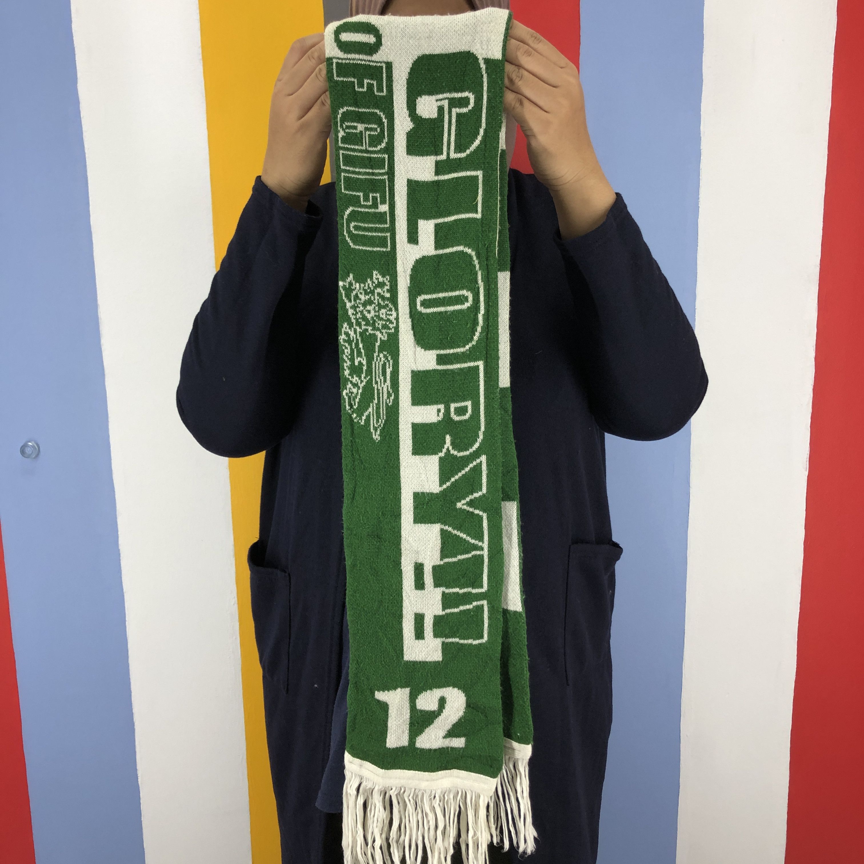 Japanese Brand PRIDE OF GIFU JAPAN Muffler Scarf #0946/AG Size ONE SIZE - 4 Thumbnail