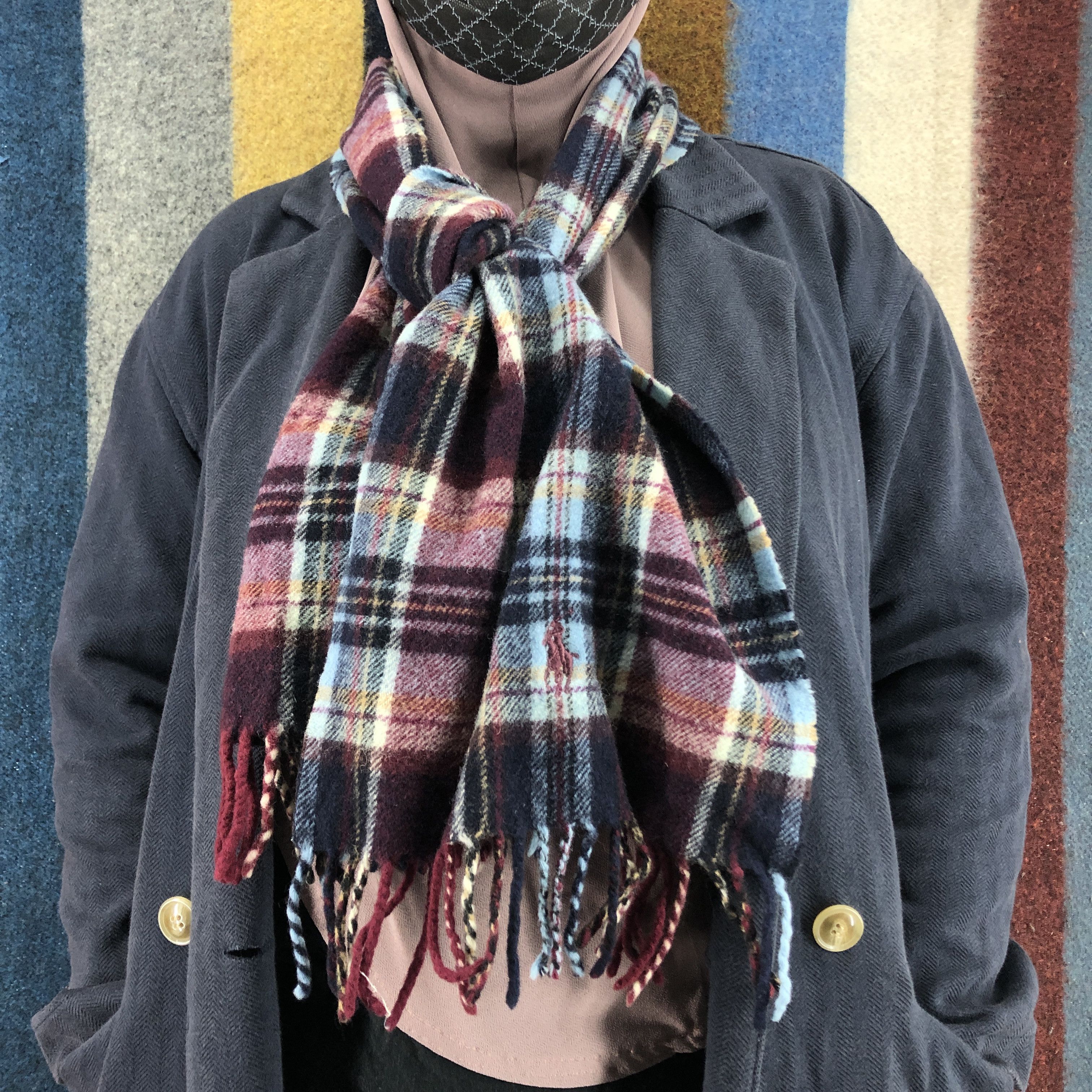 Polo Ralph Lauren POLO RALPH LAUREN Lambswool Muffler Scarf #0741/AF Size ONE SIZE - 2 Thumbnail