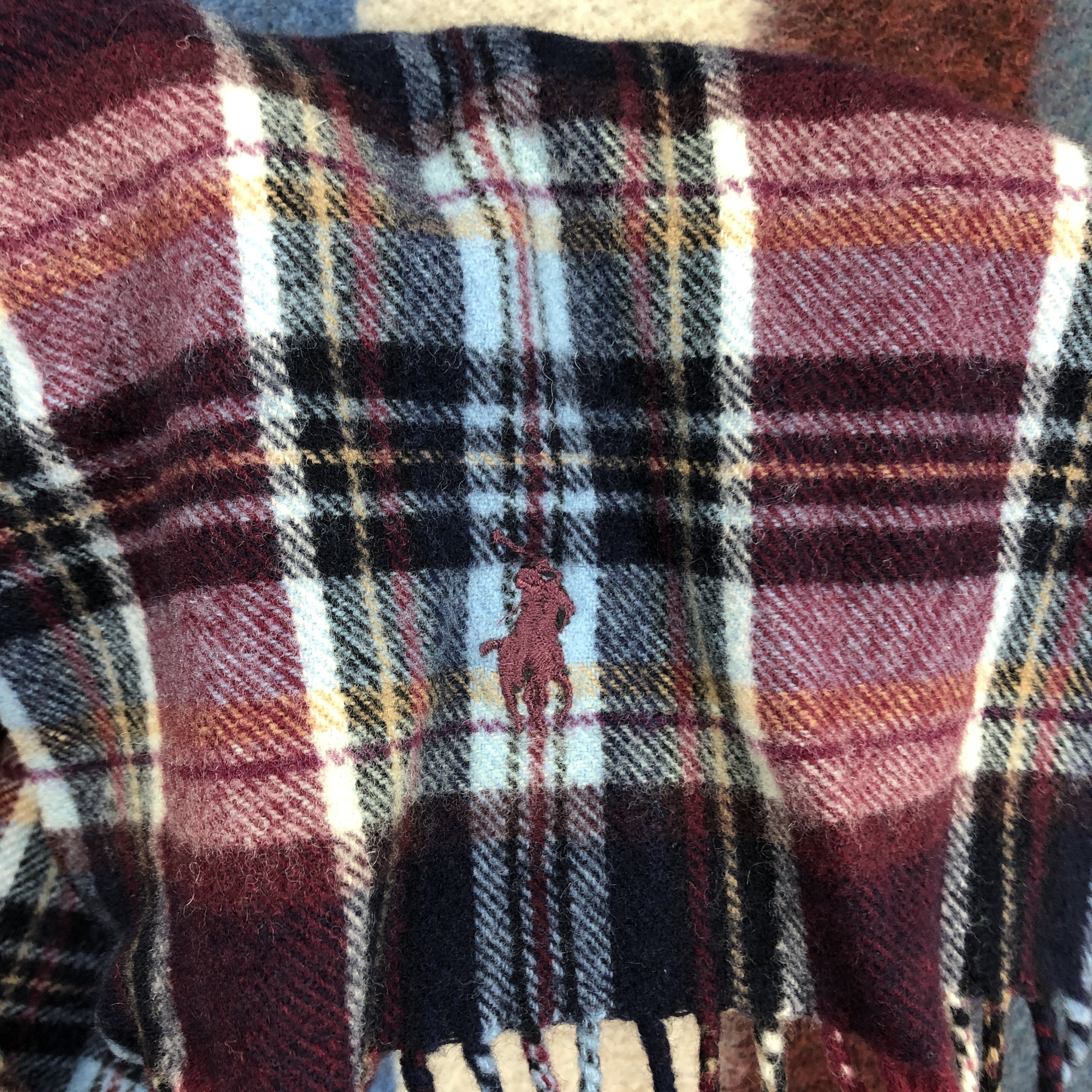 Polo Ralph Lauren POLO RALPH LAUREN Lambswool Muffler Scarf #0741/AF Size ONE SIZE - 4 Thumbnail