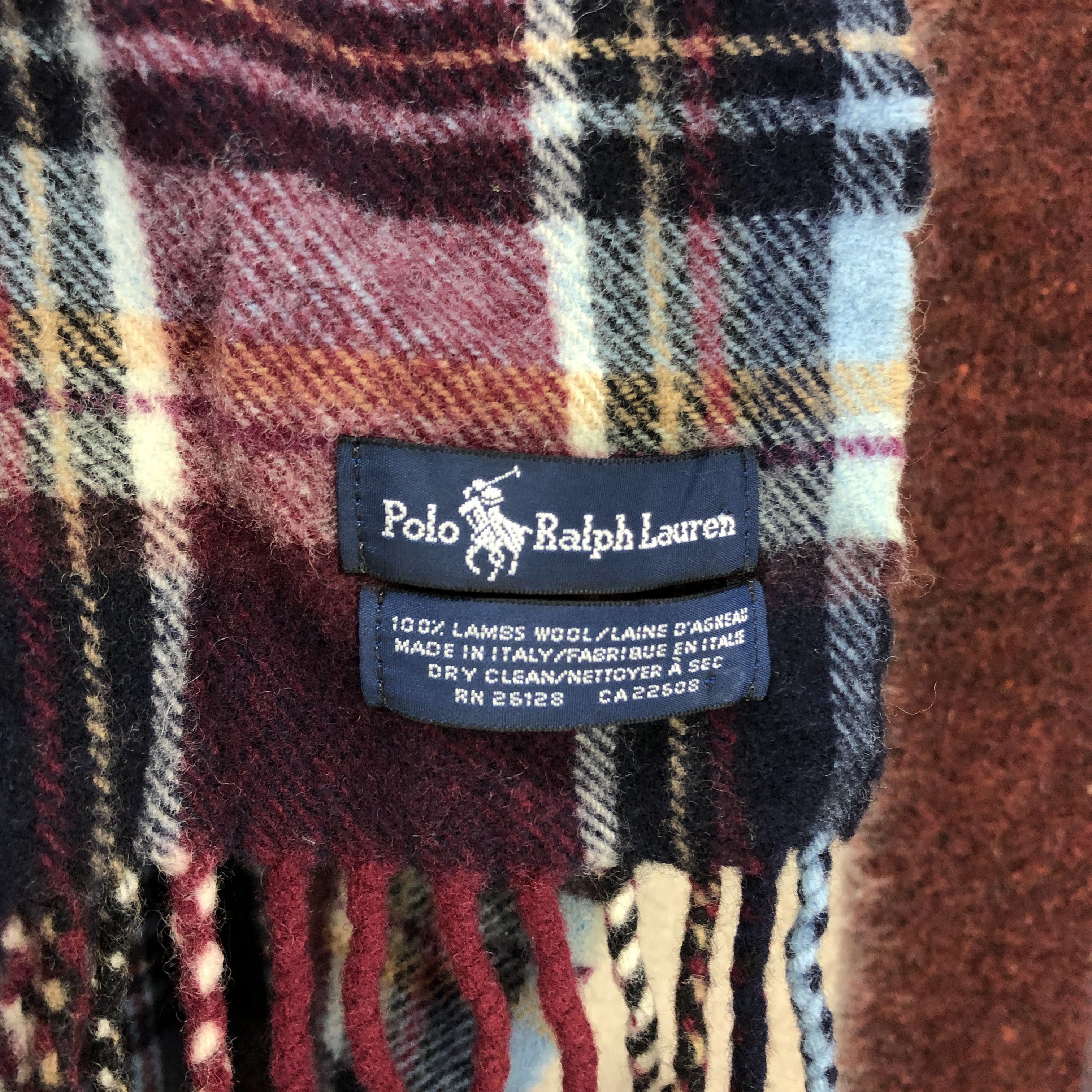 Polo Ralph Lauren POLO RALPH LAUREN Lambswool Muffler Scarf #0741/AF Size ONE SIZE - 5 Thumbnail
