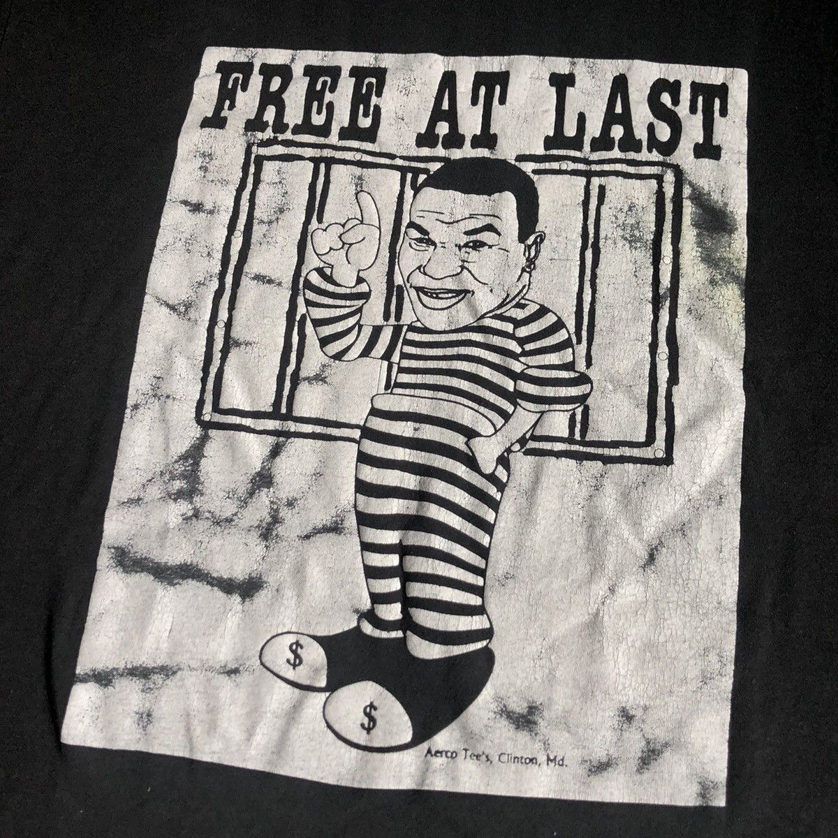 Vintage Vintage 1990s Free Mike Tyson Free At Last Rap Graphic Tee Size US XL / EU 56 / 4 - 3 Thumbnail