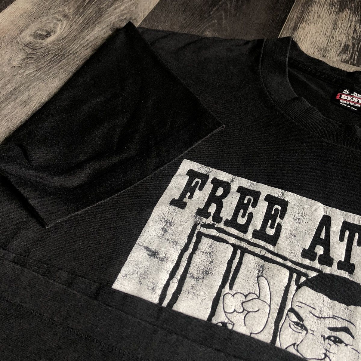 Vintage Vintage 1990s Free Mike Tyson Free At Last Rap Graphic Tee Size US XL / EU 56 / 4 - 5 Thumbnail
