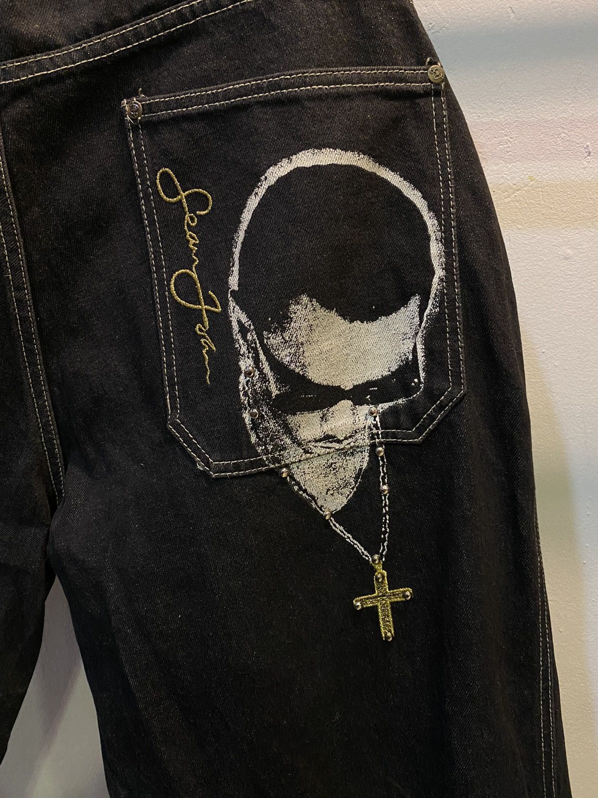 Rap Tees Sean John “Sean Combs American Rapper Face” Embroided Jeans Size US 40 / EU 56 - 3 Thumbnail