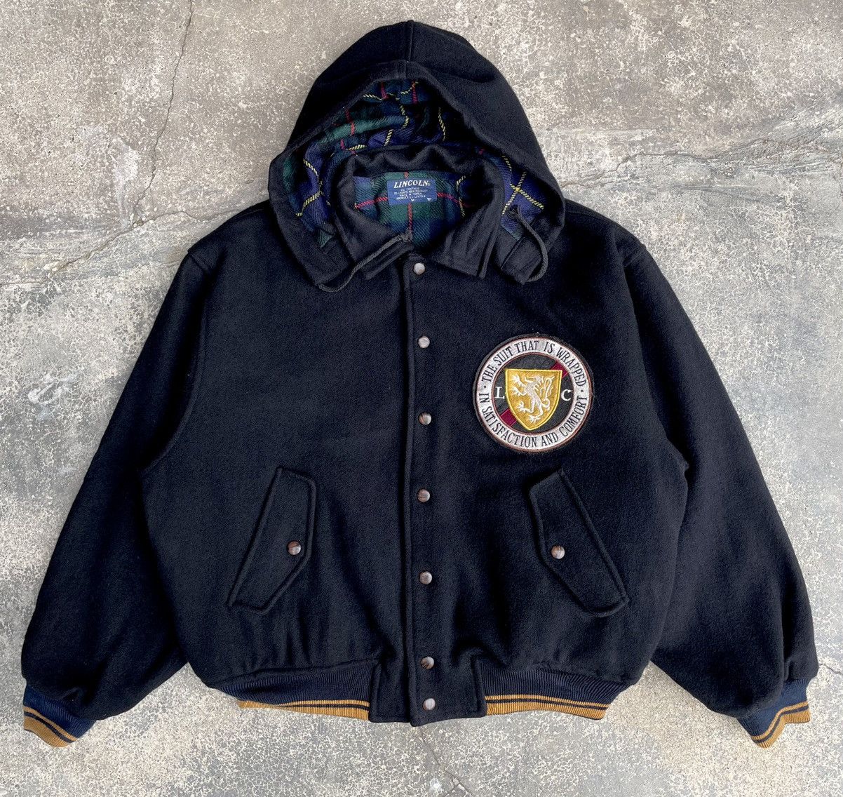 Japanese Brand VINTAGE LINCOLN BY TERASHIMA VARSITY Size US M / EU 48-50 / 2 - 1 Thumbnail