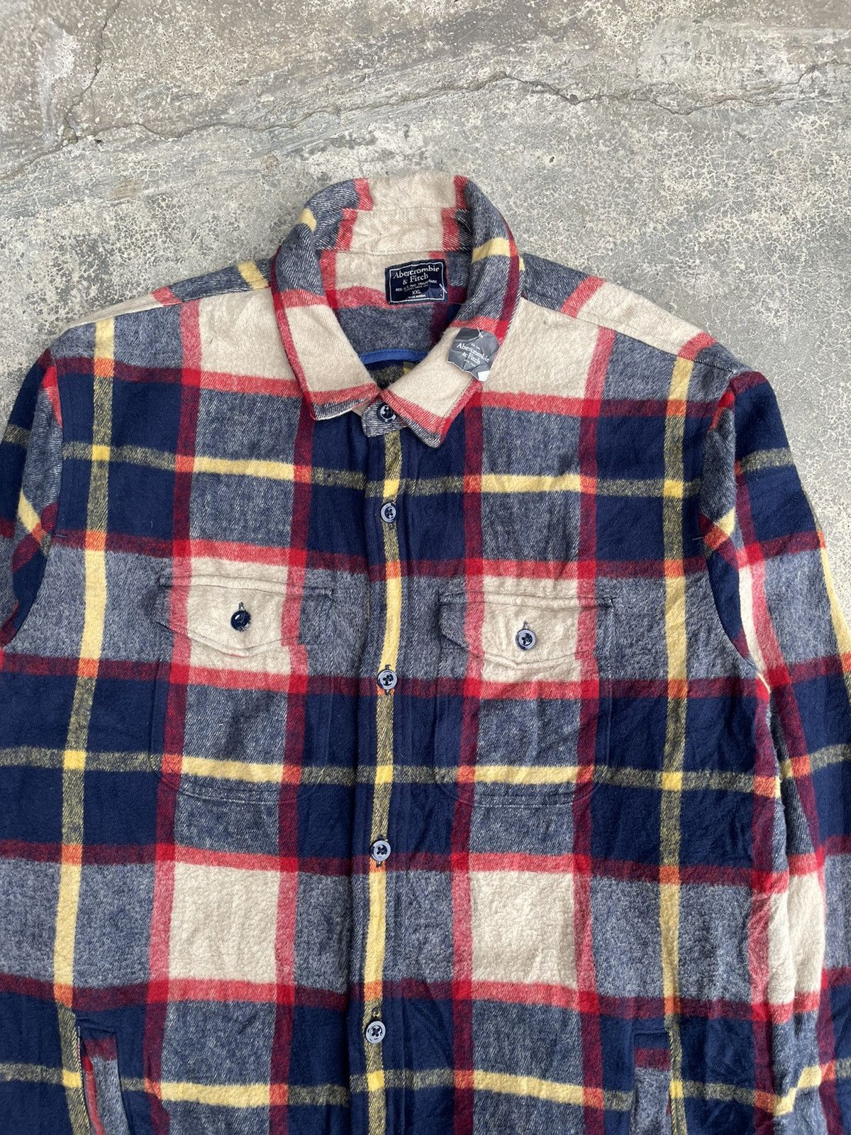 Abercrombie & Fitch × Flannel ABERCROMBIE & FITCH TARTAN FLANNEL JACKET Size US XXL / EU 58 / 5 - 2 Thumbnail