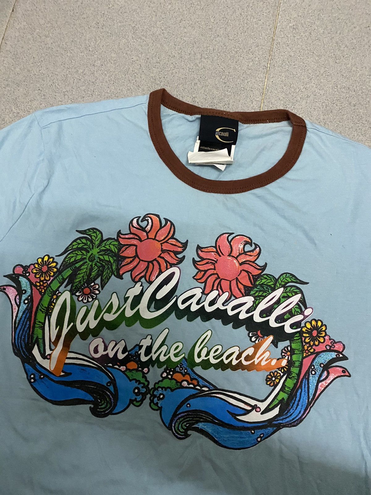 Just Cavalli × Vintage Offer‼️Vintage Just Cavalli On The Beach Tee Size M / US 6-8 / IT 42-44 - 2 Thumbnail