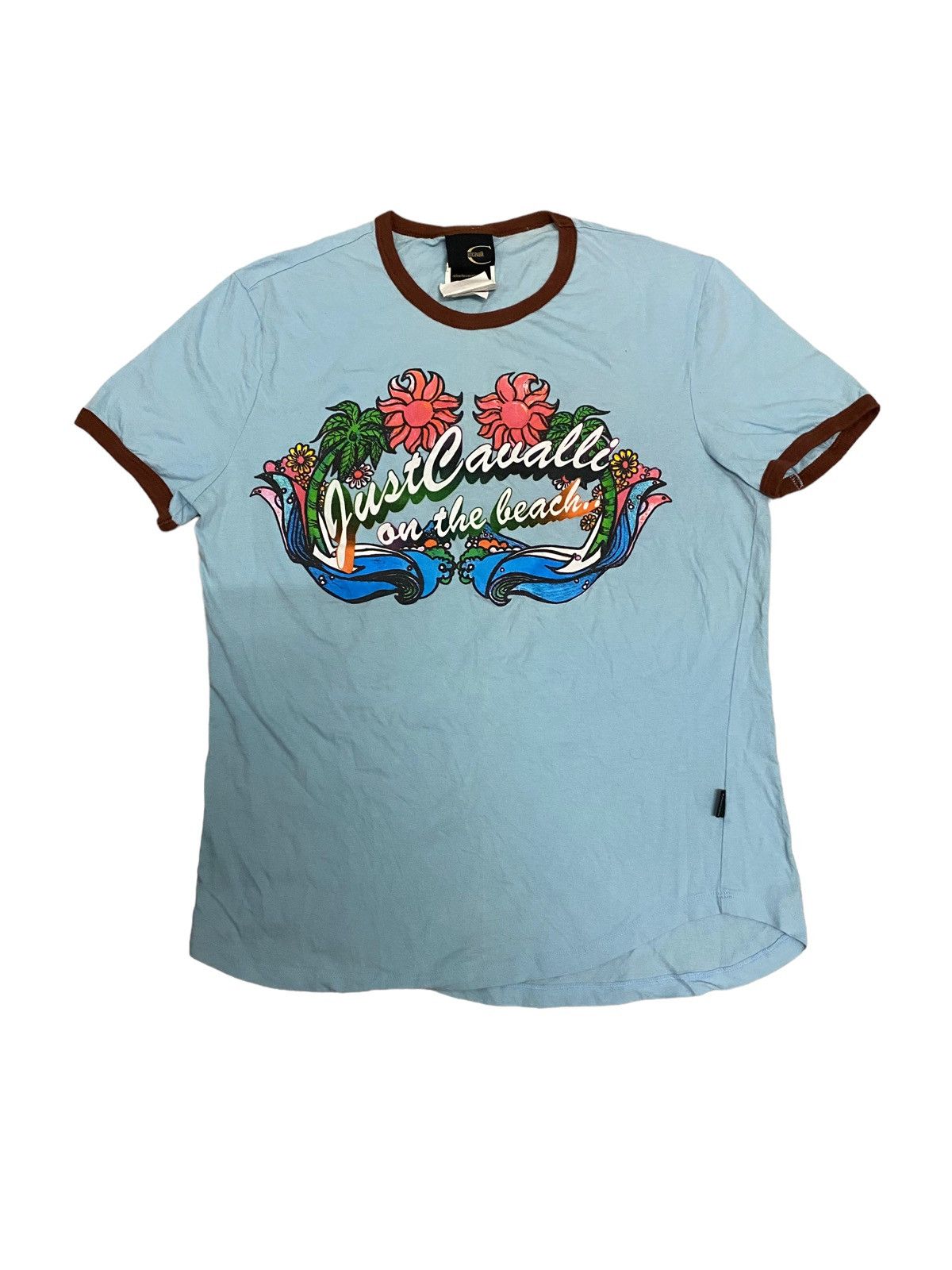 Just Cavalli × Vintage Offer‼️Vintage Just Cavalli On The Beach Tee Size M / US 6-8 / IT 42-44 - 1 Thumbnail