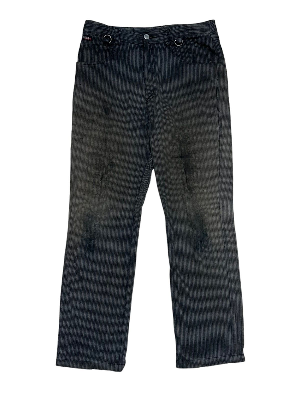 Vintage Japan Designer Slash Number Distressed Soft Denim