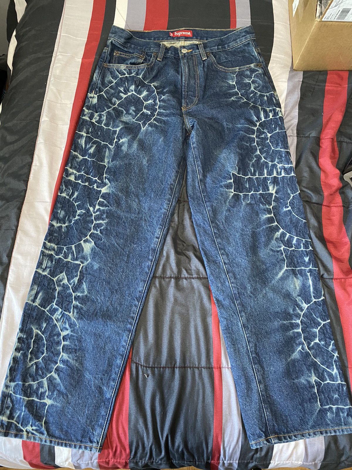 Supreme Supreme Shibori Loose Fit Jean Rigid Indigo | Grailed