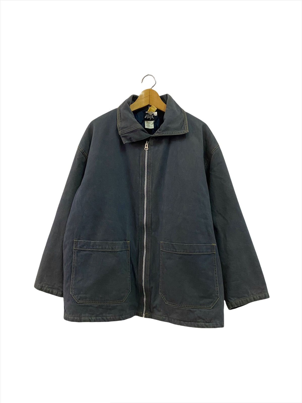 Denime × Japanese Brand × Vintage Vintage Denim Jeans Sun Faded Quilted Work Jacket Size US M / EU 48-50 / 2 - 1 Thumbnail
