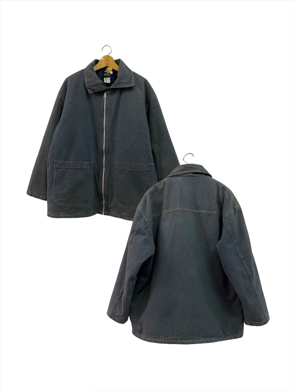 Denime × Japanese Brand × Vintage Vintage Denim Jeans Sun Faded Quilted Work Jacket Size US M / EU 48-50 / 2 - 3 Thumbnail