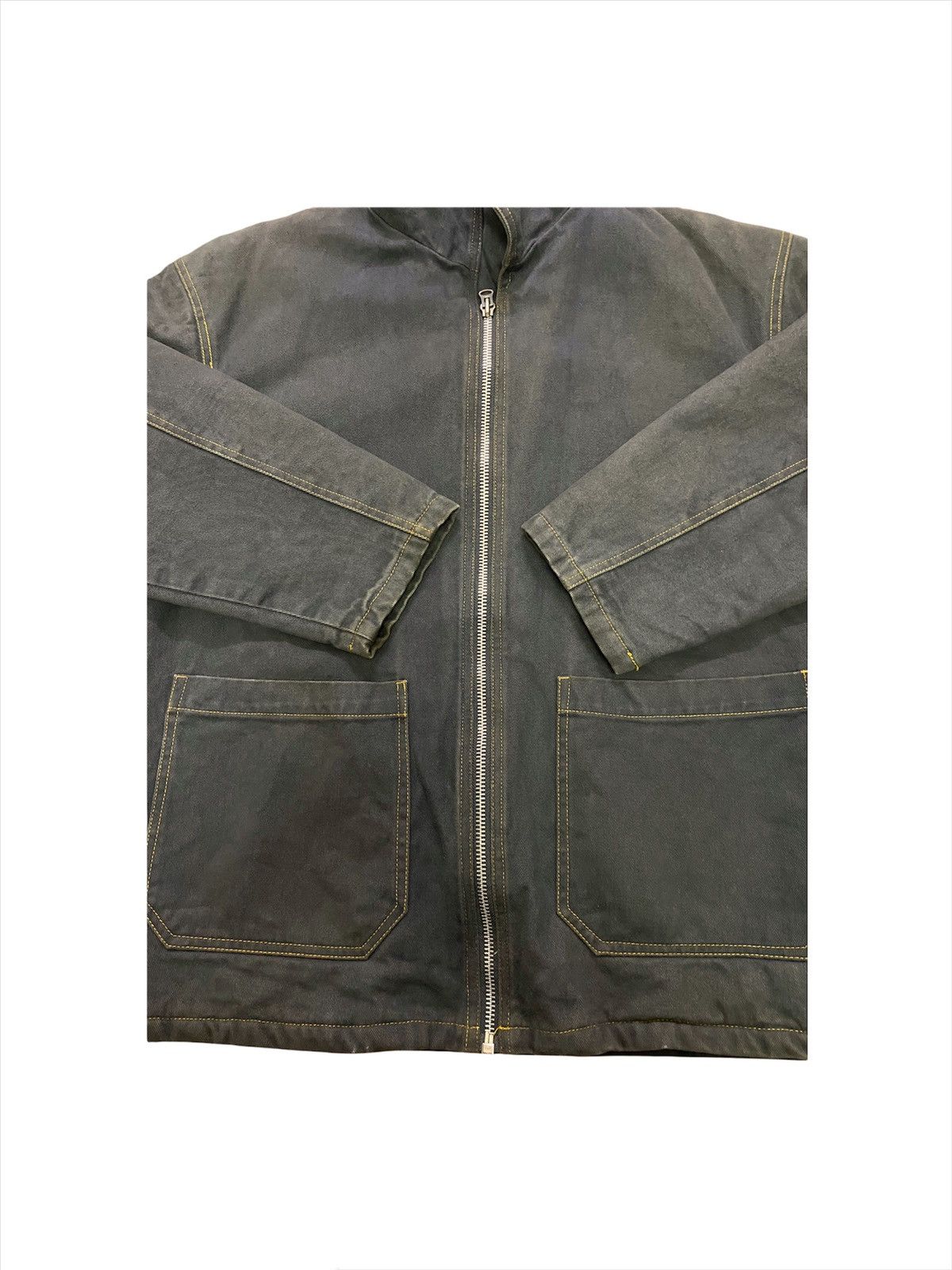 Denime × Japanese Brand × Vintage Vintage Denim Jeans Sun Faded Quilted Work Jacket Size US M / EU 48-50 / 2 - 9 Thumbnail