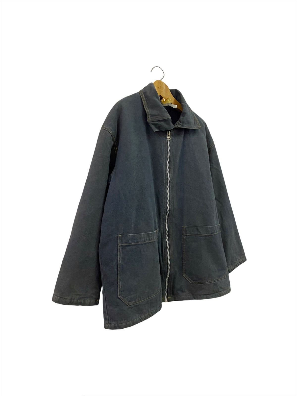 Denime × Japanese Brand × Vintage Vintage Denim Jeans Sun Faded Quilted Work Jacket Size US M / EU 48-50 / 2 - 5 Thumbnail
