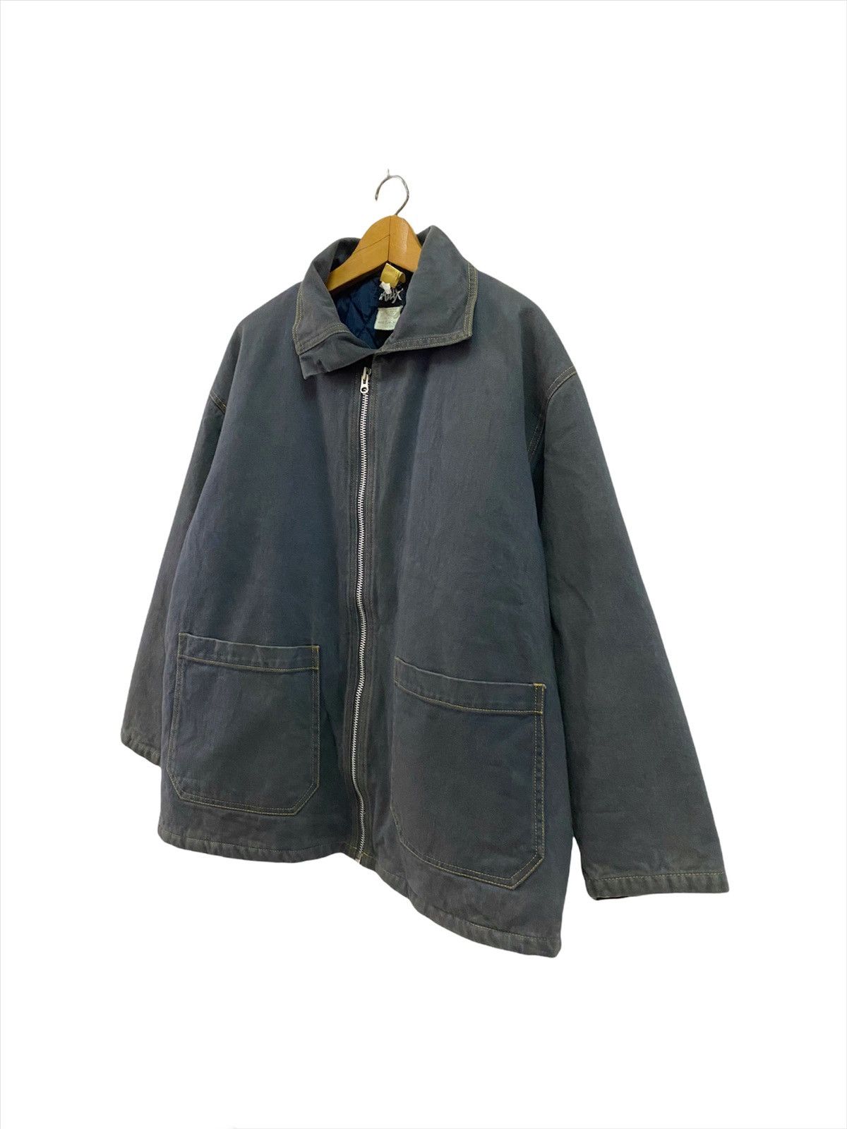 Denime × Japanese Brand × Vintage Vintage Denim Jeans Sun Faded Quilted Work Jacket Size US M / EU 48-50 / 2 - 6 Thumbnail