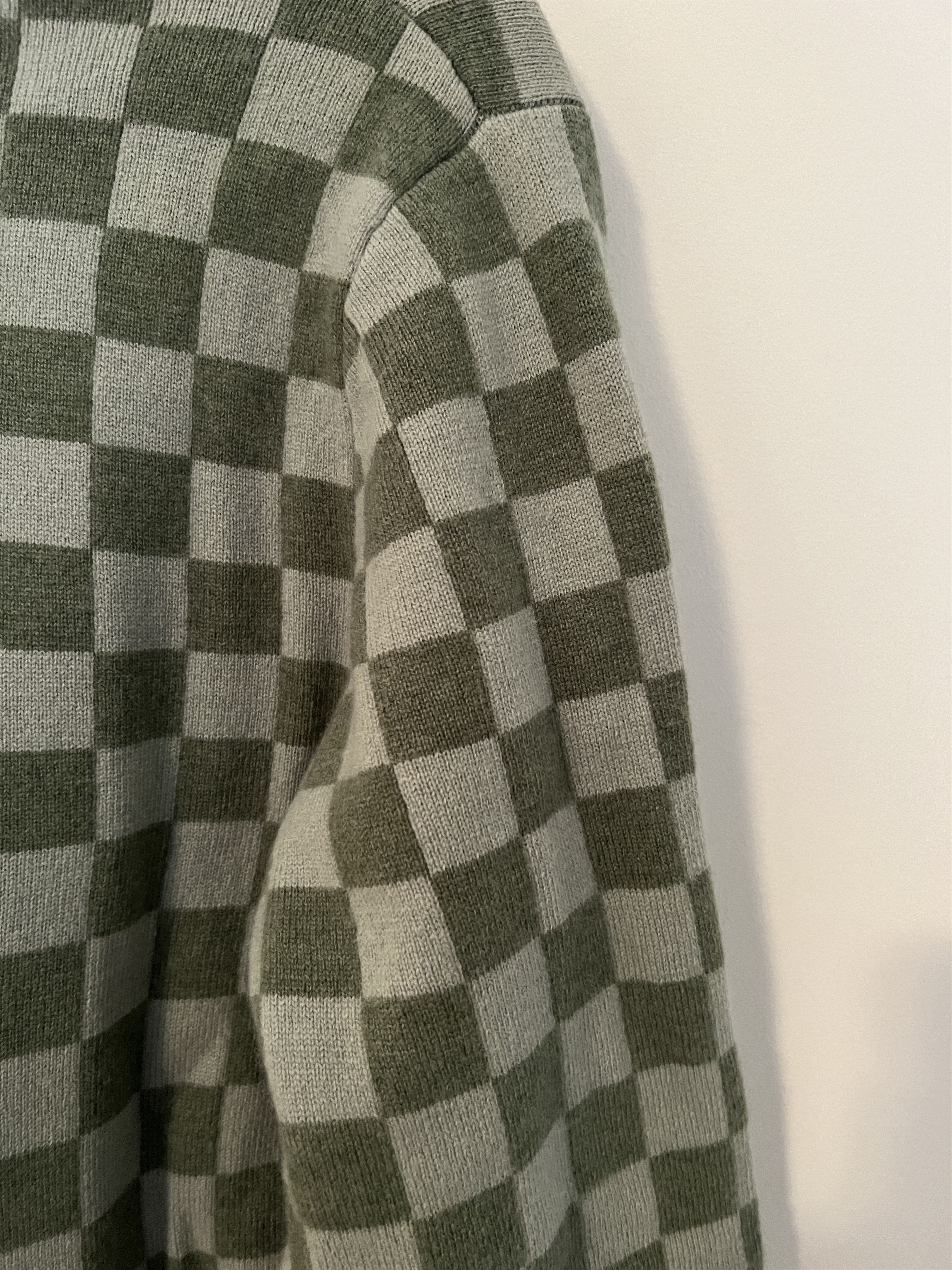 Bode BNWT Bode Green Dutone Checker Cardigan (Small/Medium) Size US S / EU 44-46 / 1 - 6 Thumbnail
