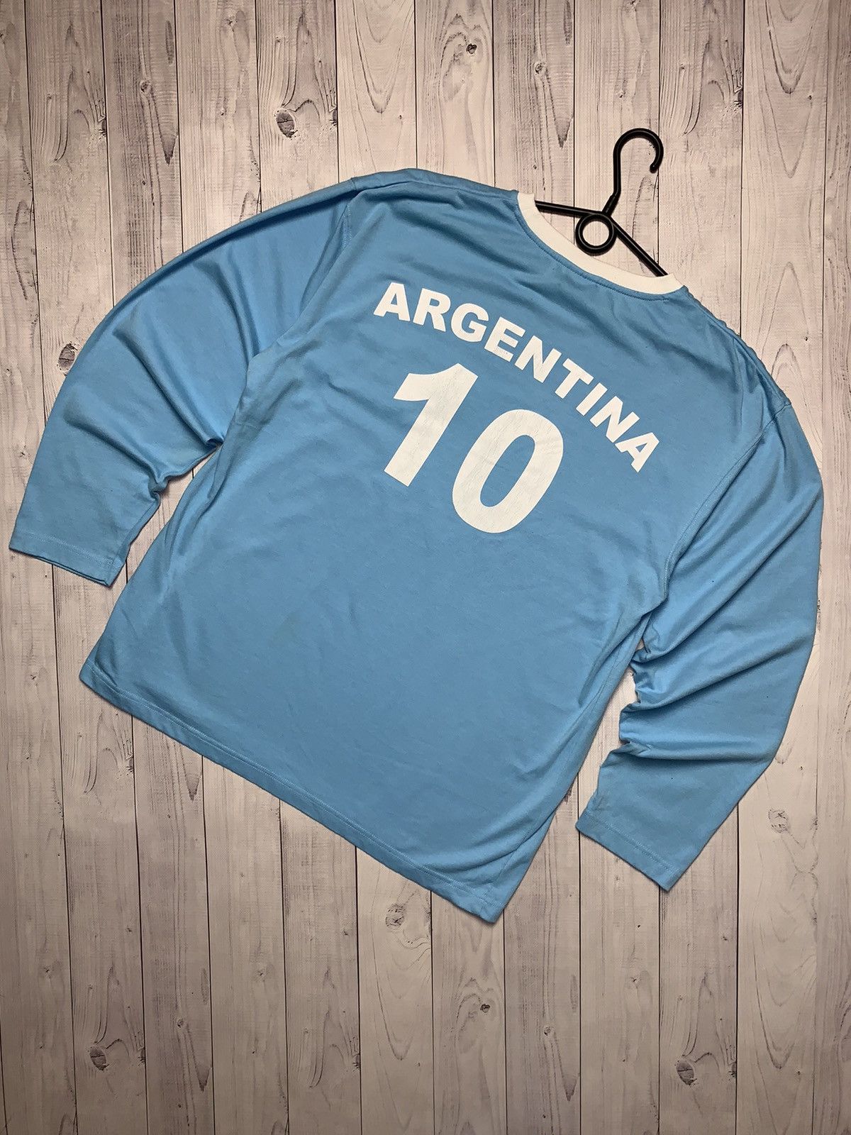 Vintage Argentina soccer jersey 10 Messi Maradona