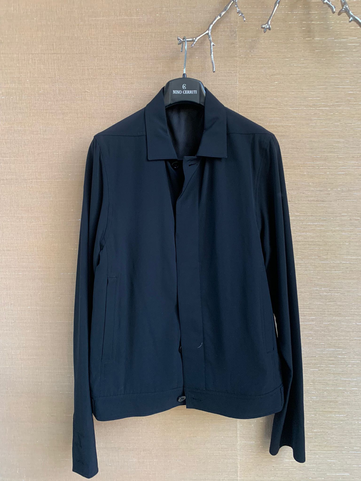 image of Rick Owens Brotherhood Wool Jacket in Black, Men's (Size Small)