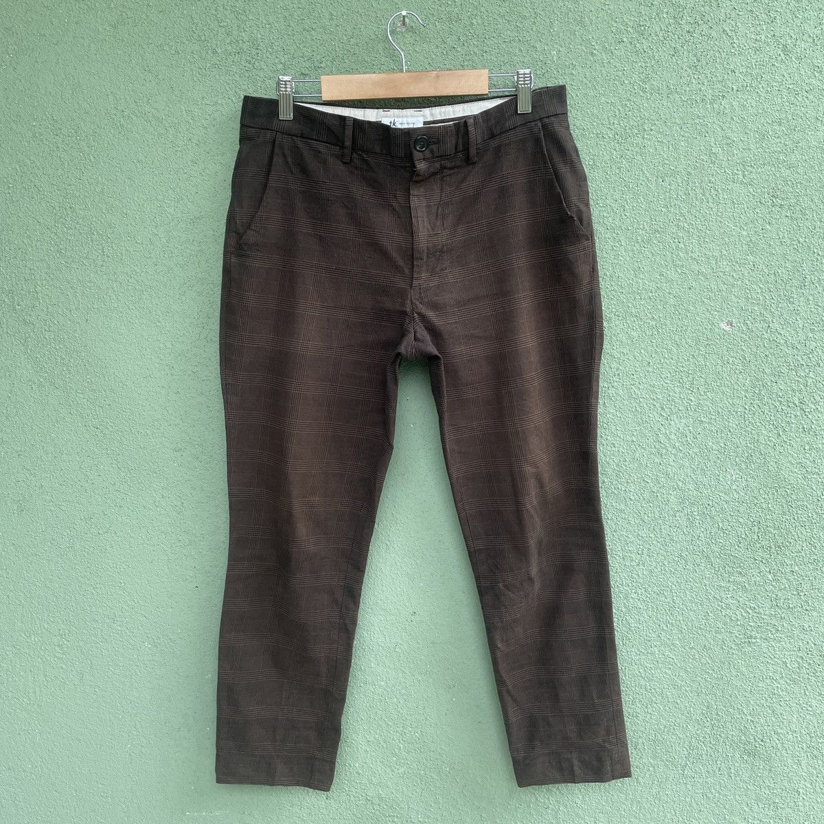 Japanese Brand Vintage TAKEO KIKUCHI Checkred Casual Pants Size US 32 / EU 48 - 1 Thumbnail