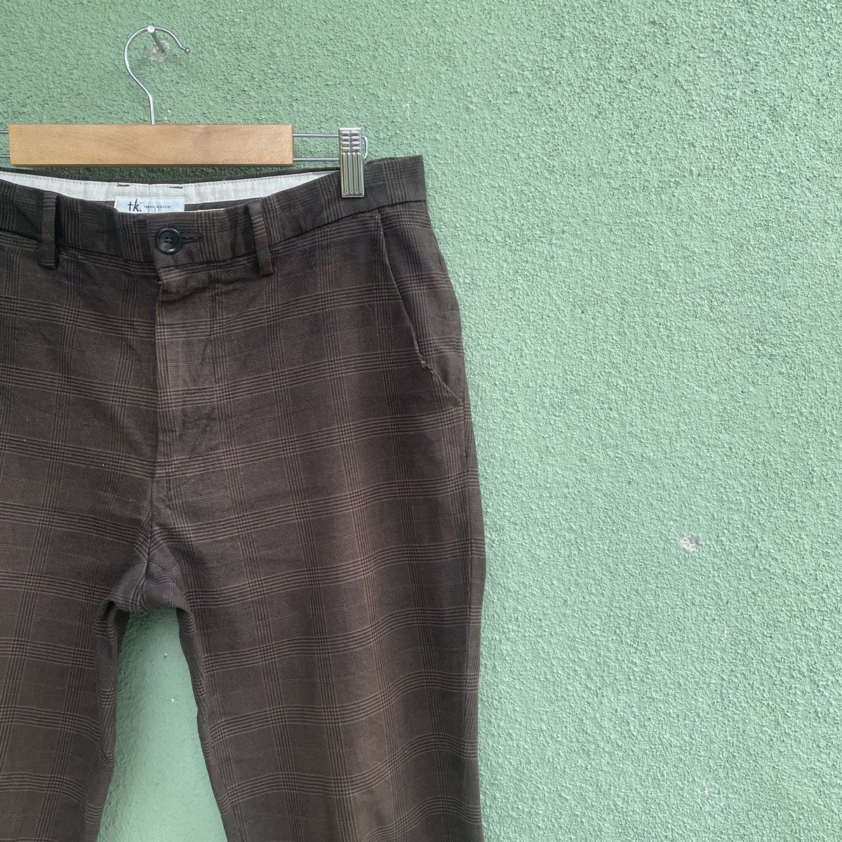Japanese Brand Vintage TAKEO KIKUCHI Checkred Casual Pants Size US 32 / EU 48 - 3 Thumbnail