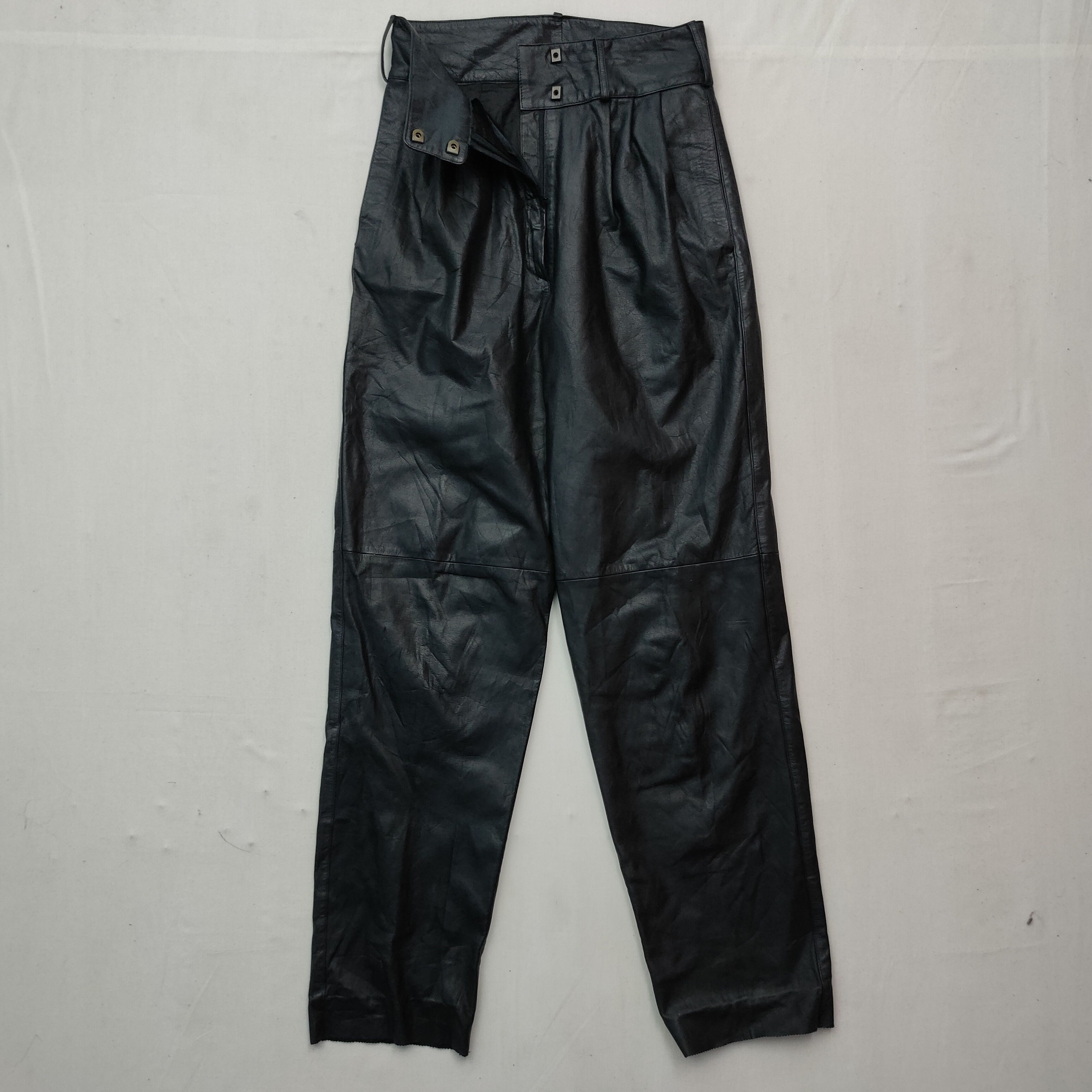 Leather × Other × Vintage Vintage Unbranded Leather Pants Size US 27 - 6 Thumbnail