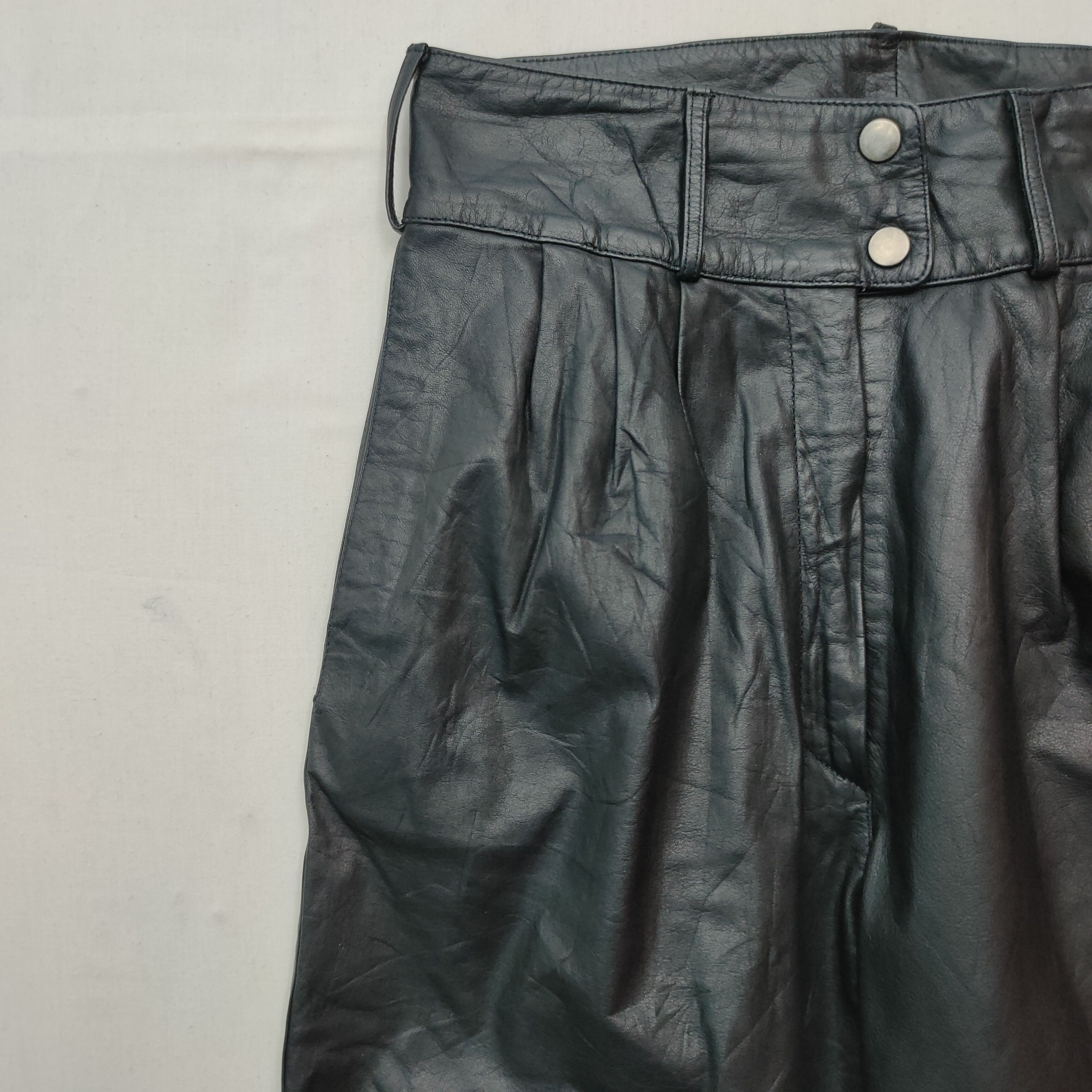 Leather × Other × Vintage Vintage Unbranded Leather Pants Size US 27 - 8 Thumbnail