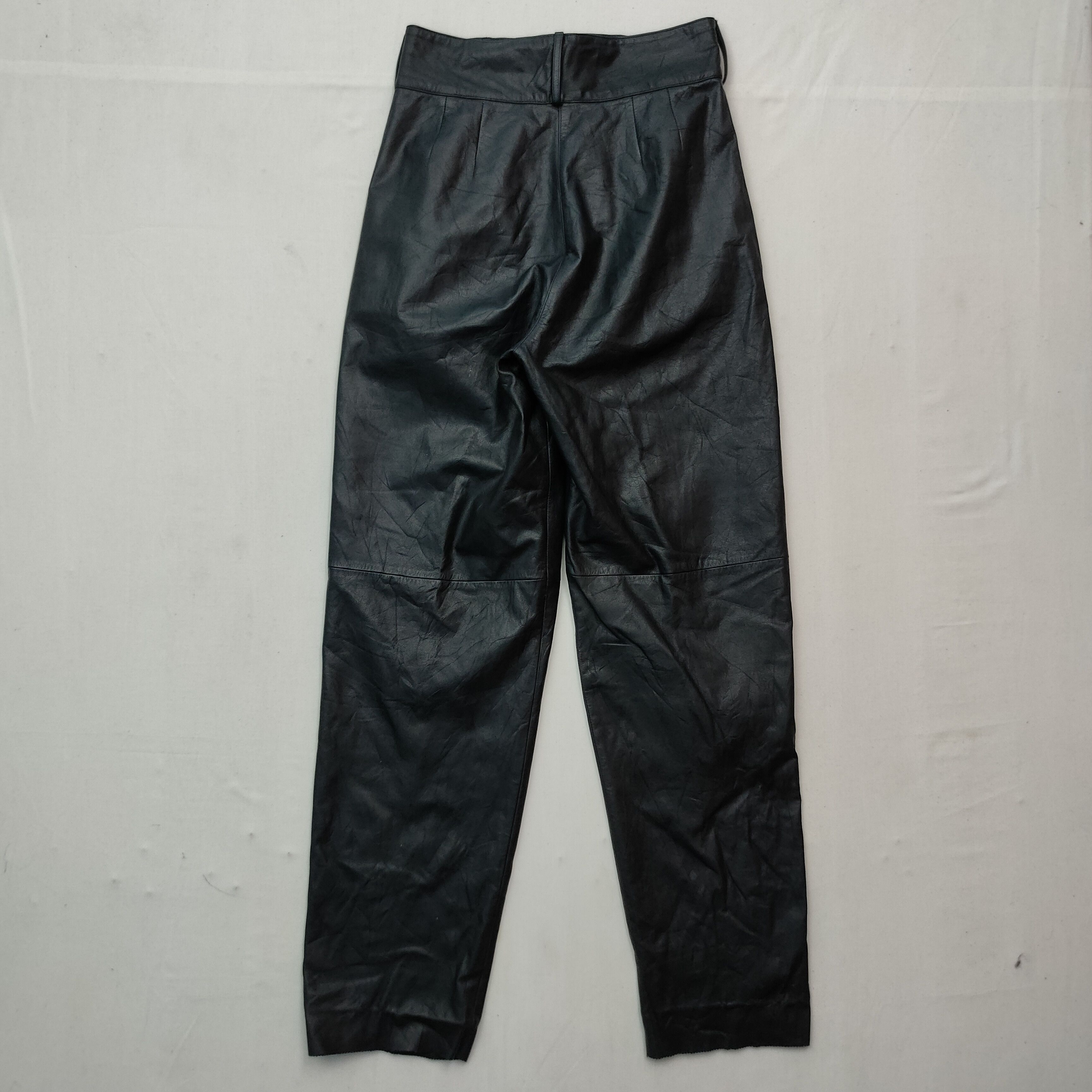 Leather × Other × Vintage Vintage Unbranded Leather Pants Size US 27 - 5 Thumbnail