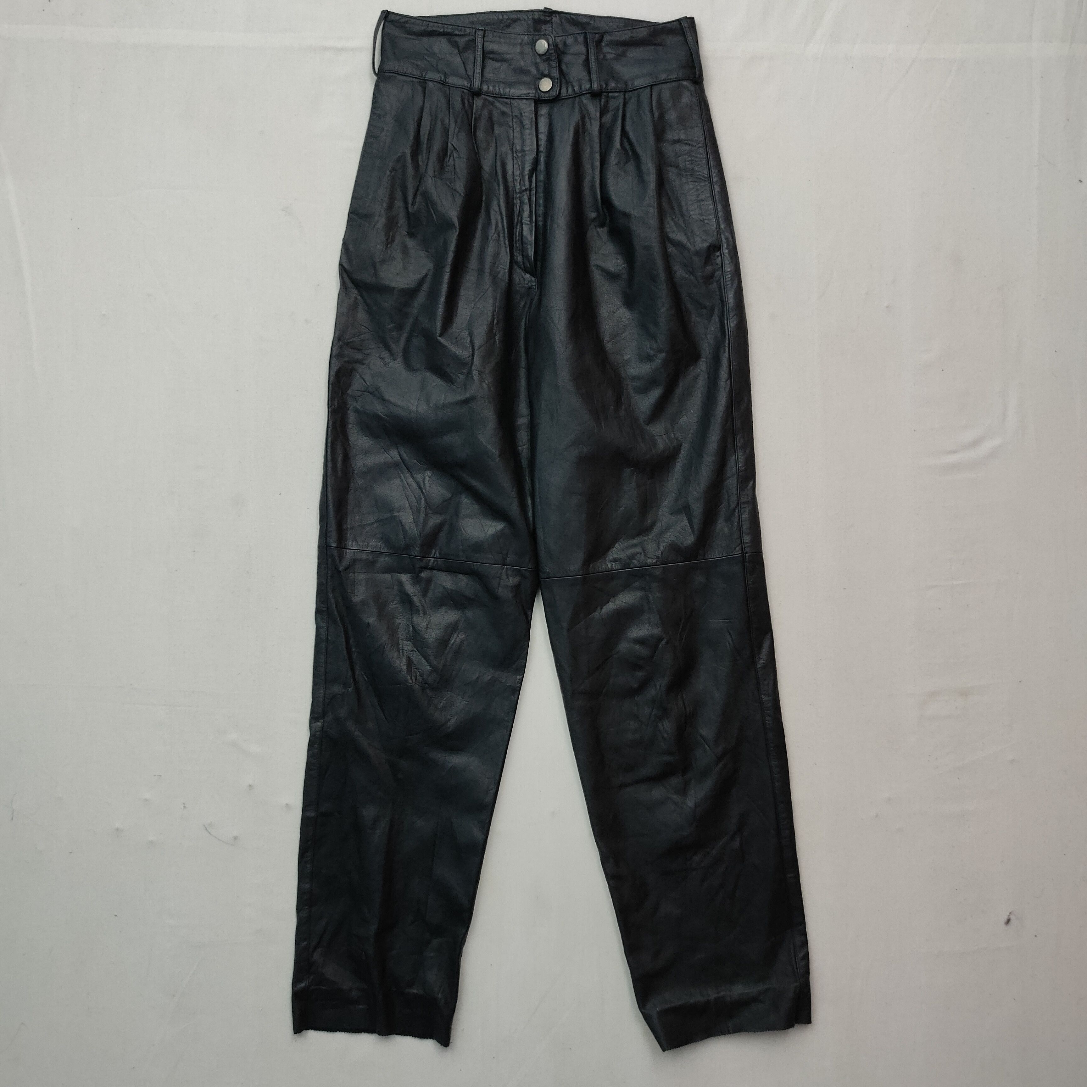 Leather × Other × Vintage Vintage Unbranded Leather Pants Size US 27 - 1 Thumbnail