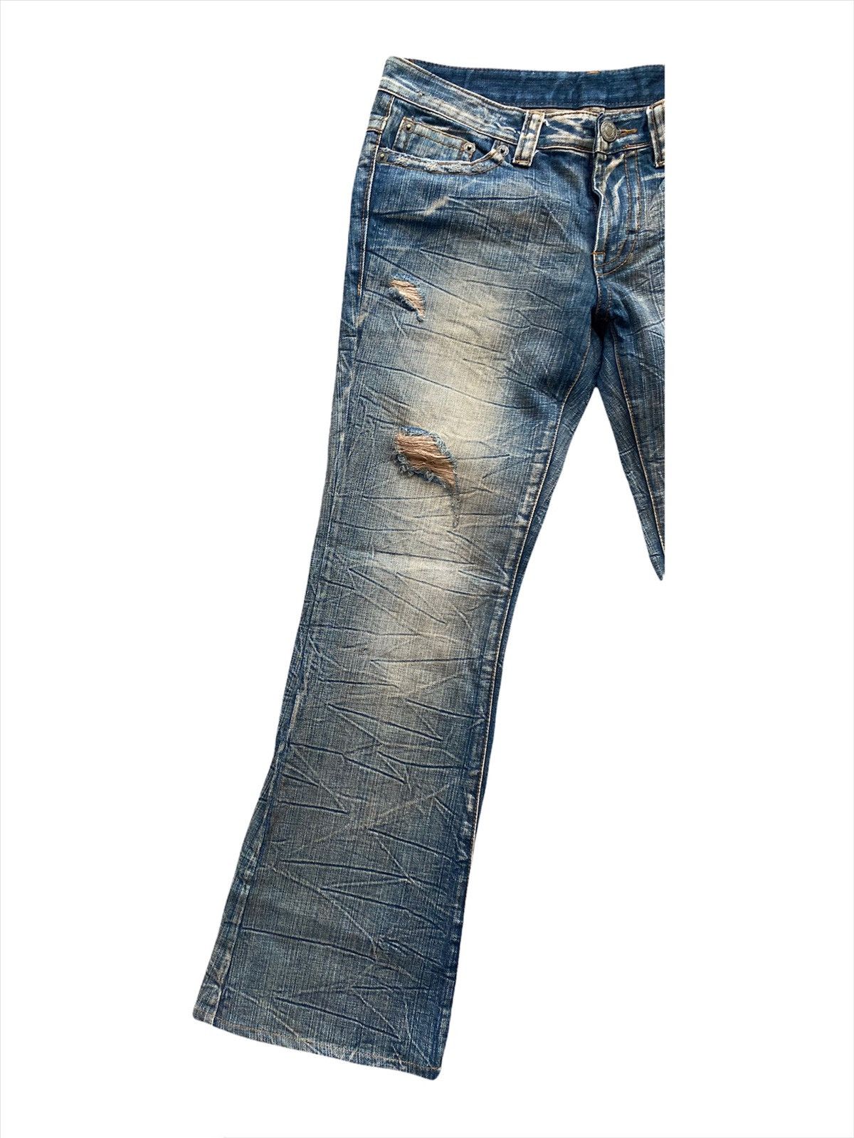Hysteric Glamour Japanese Distressed Bootcut Rusty Denim Jeans Size US 31 - 2 Thumbnail