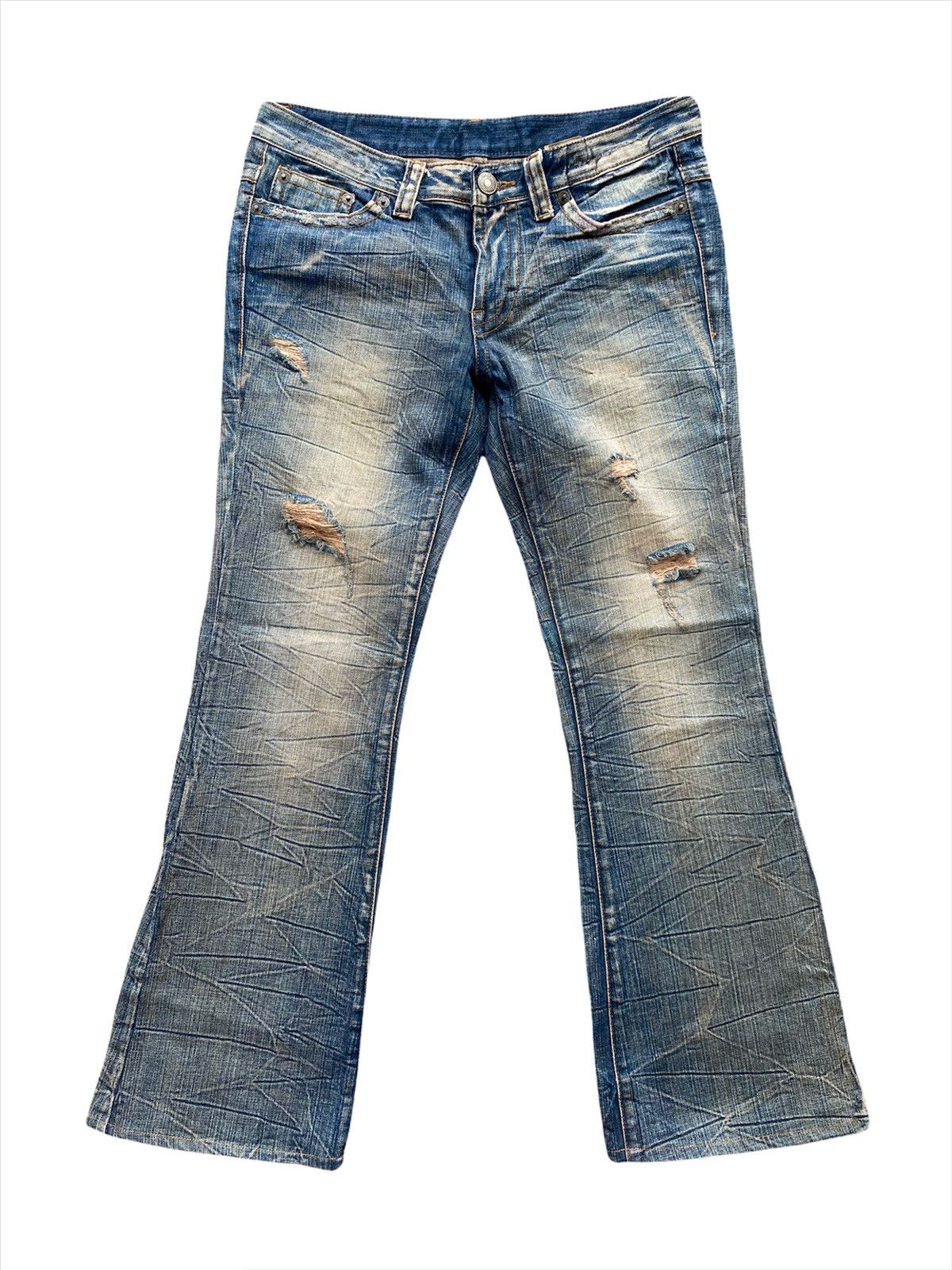 Hysteric Glamour Japanese Distressed Bootcut Rusty Denim Jeans Size US 31 - 1 Thumbnail