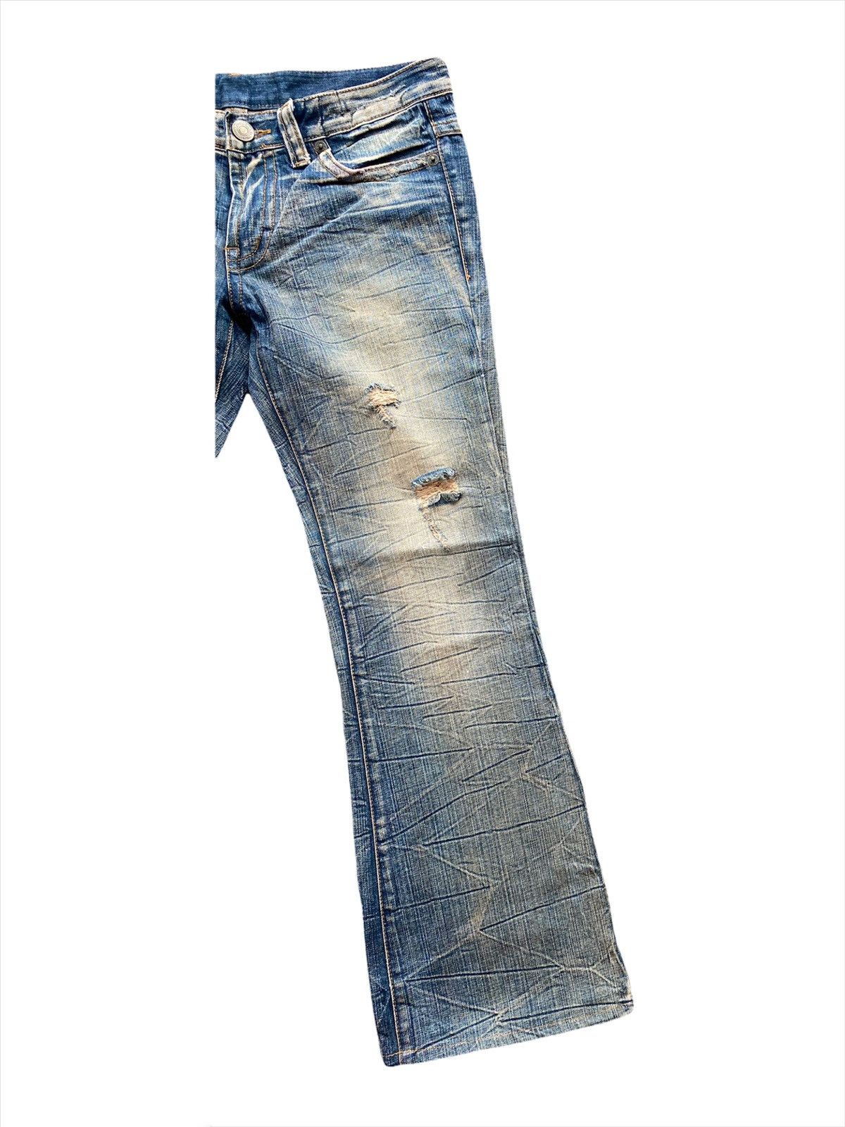 Hysteric Glamour Japanese Distressed Bootcut Rusty Denim Jeans Size US 31 - 3 Thumbnail