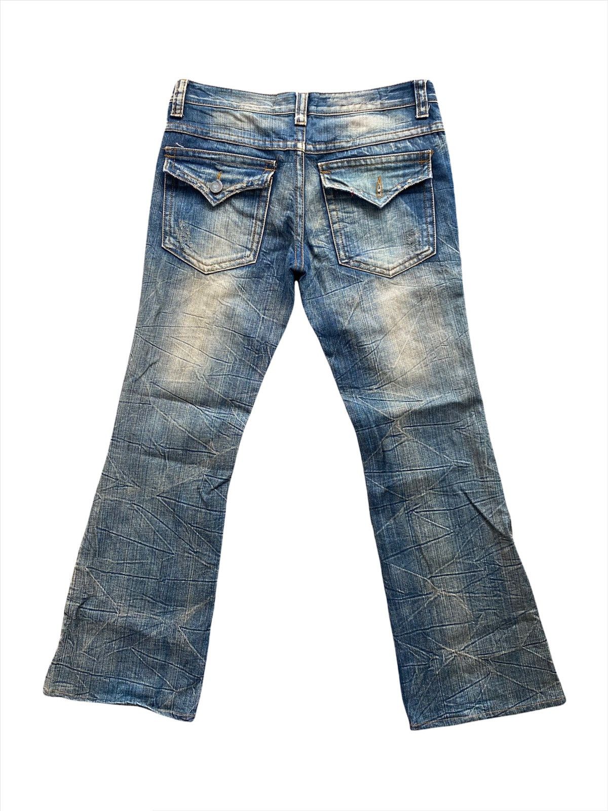 Hysteric Glamour Japanese Distressed Bootcut Rusty Denim Jeans Size US 31 - 8 Thumbnail