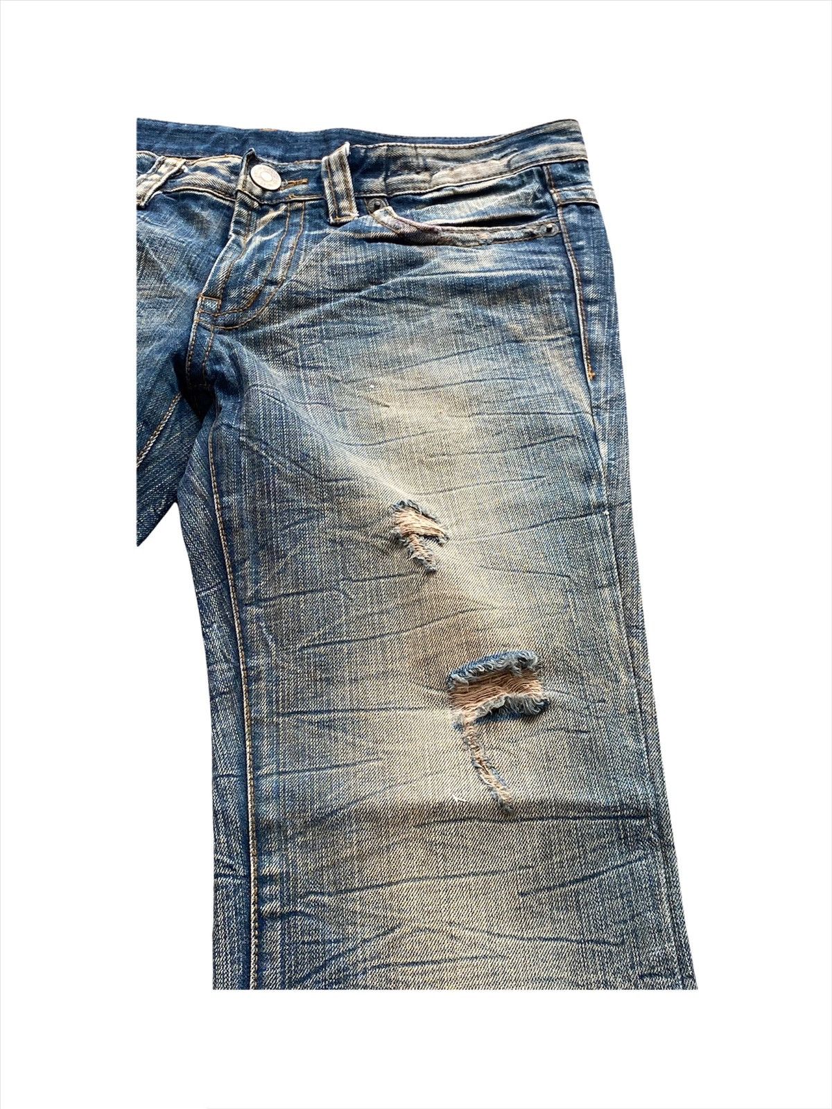 Hysteric Glamour Japanese Distressed Bootcut Rusty Denim Jeans Size US 31 - 6 Thumbnail