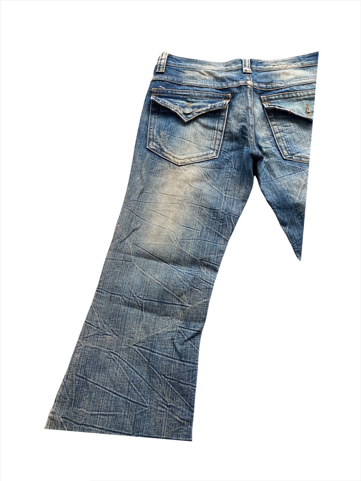 Hysteric Glamour Japanese Distressed Bootcut Rusty Denim Jeans Size US 31 - 11 Thumbnail