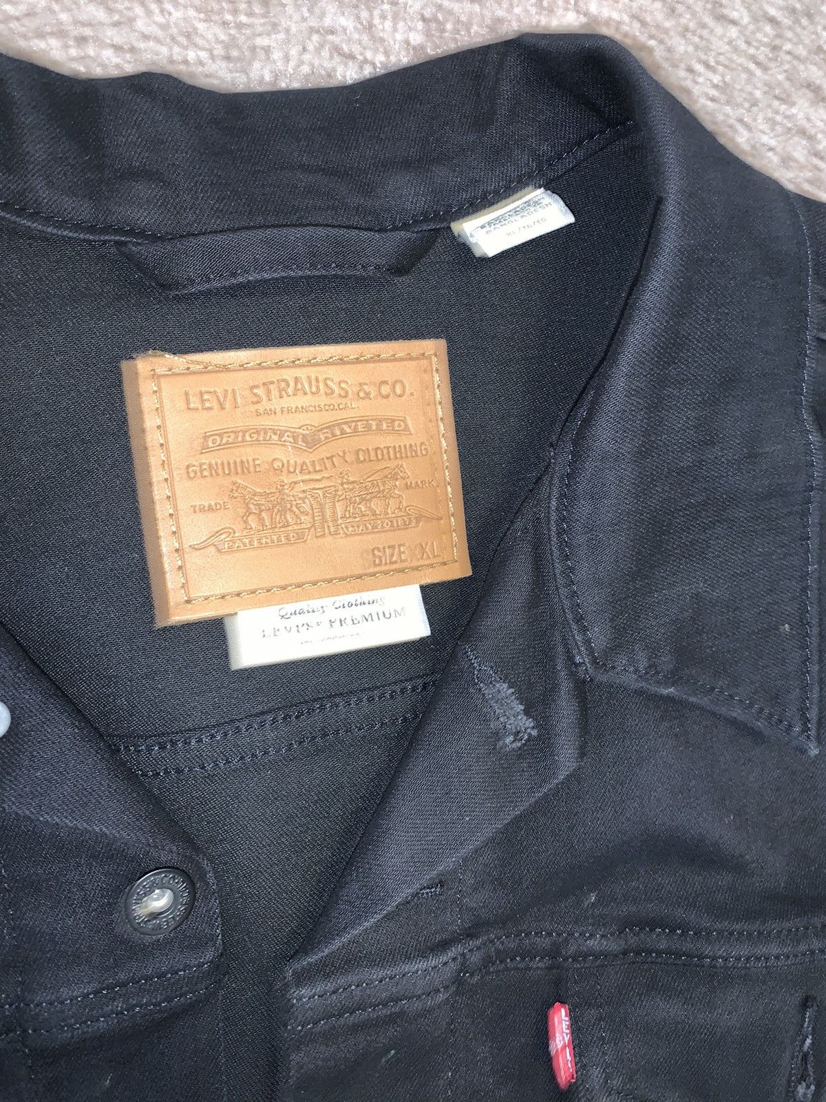 Levi's ICONIC 1990s VINTAGE TRUCKER JACKET IN DEEP OVERDYE BLACK Size US XL / EU 56 / 4 - 3 Thumbnail