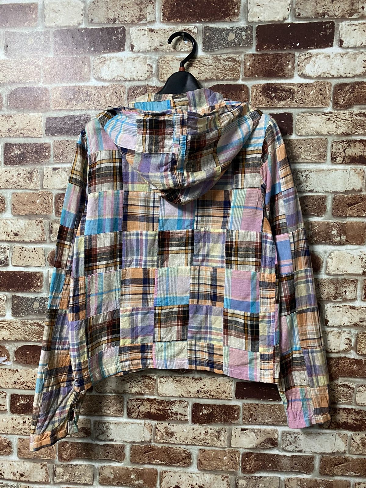 Japanese Brand LAUGH LAUGH PATCHWORK ZIPPER HOODIES CROP JACKET Size US XS / EU 42 / 0 - 4 Thumbnail