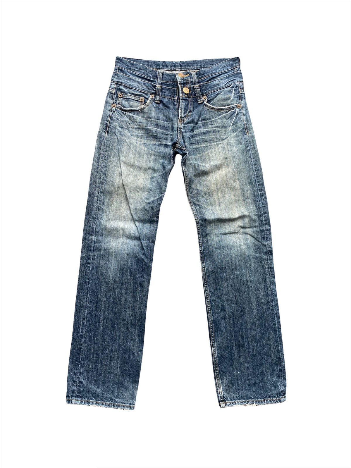 Japanese label 00s Y2K Double waist みやすい L