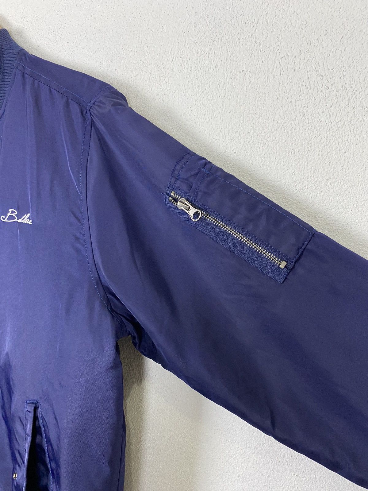 Japanese Brand BITTER BLUE NAVY BOMBER JACKET Size US M / EU 48-50 / 2 - 7 Thumbnail