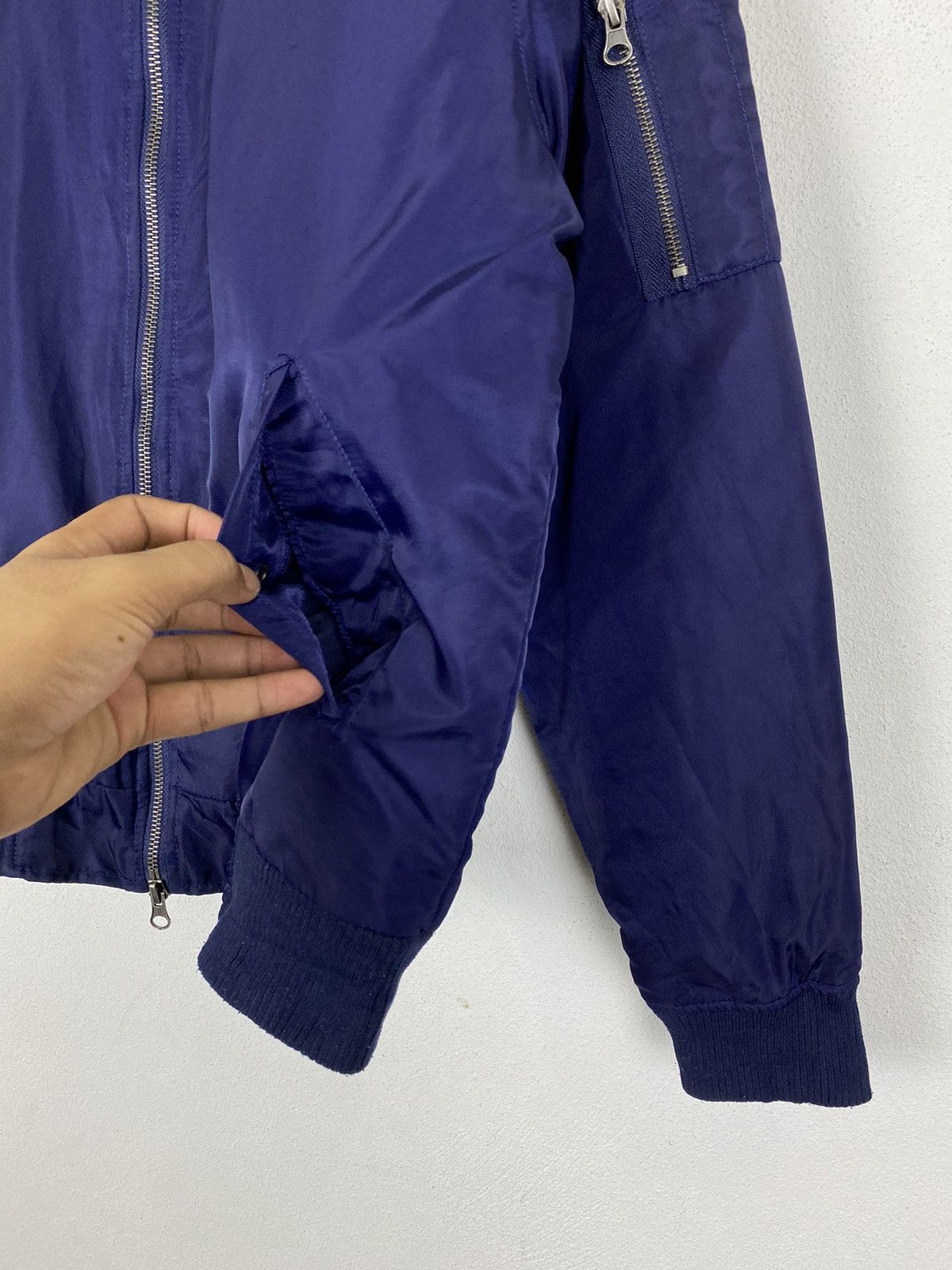Japanese Brand BITTER BLUE NAVY BOMBER JACKET Size US M / EU 48-50 / 2 - 8 Thumbnail