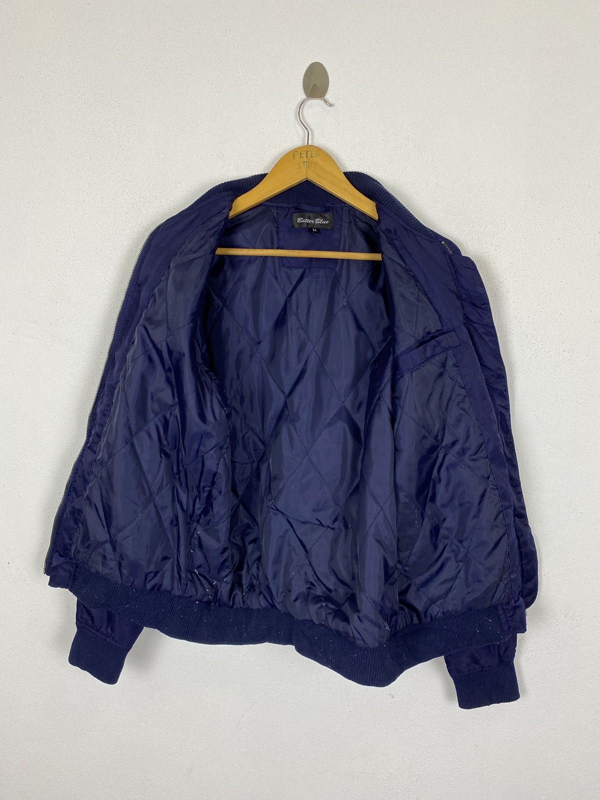 Japanese Brand BITTER BLUE NAVY BOMBER JACKET Size US M / EU 48-50 / 2 - 4 Thumbnail