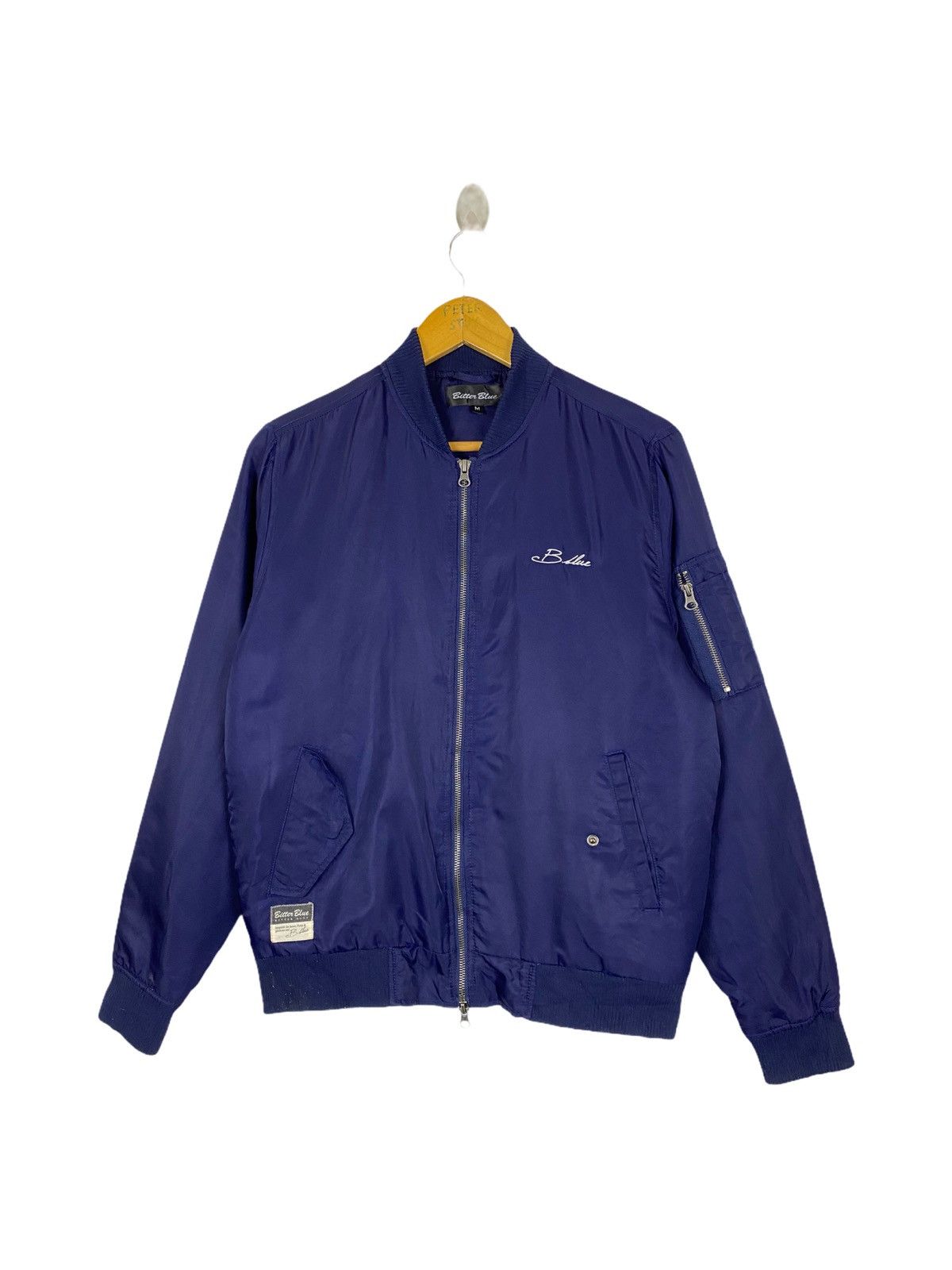 BITTER BLUE NAVY BOMBER JACKET