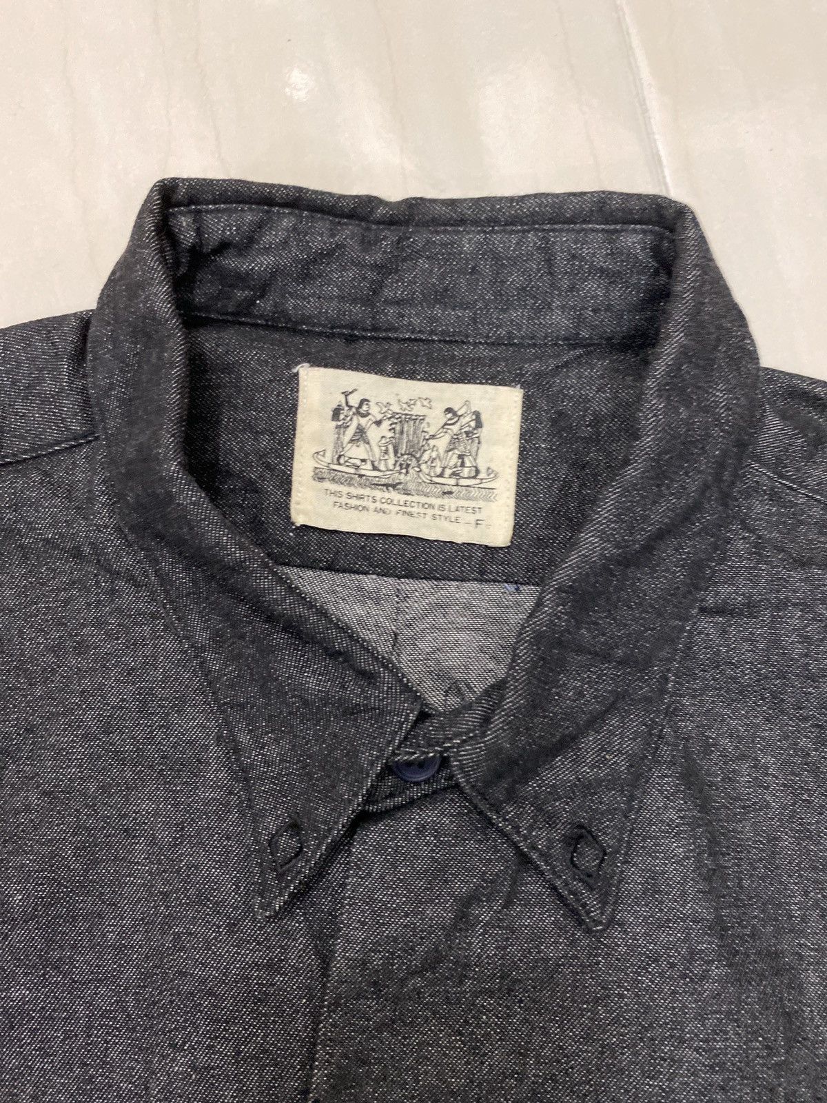 Japanese Brand × Vintage Vintage Black Denim Shirt Size US L / EU 52-54 / 3 - 5 Thumbnail