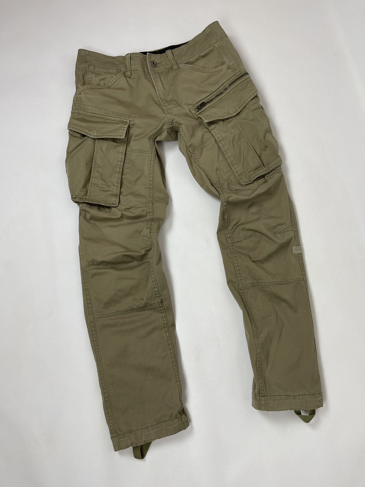 image of G Star Raw x Gstar G-Star Raw Rovic Zip 3D Tapered Cargo Pants Travis Scott in Beige (Size 30)