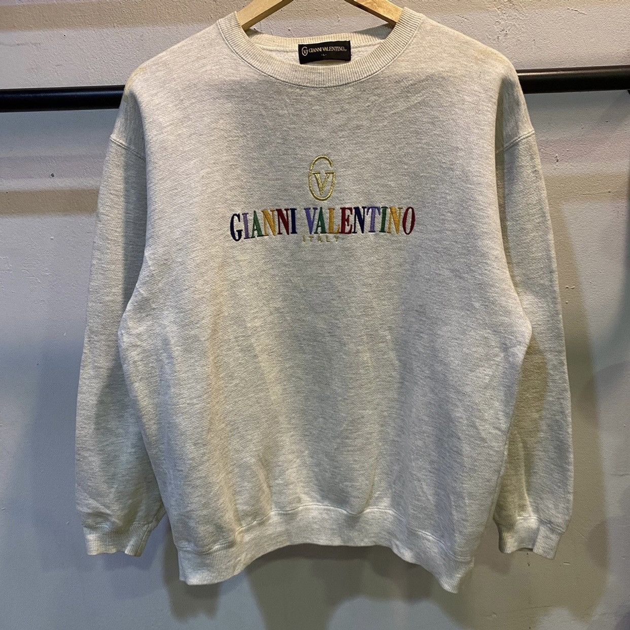 Gianni Valentino VTG GIANNI VALENTINO Sweatshirt Embroidery Logo Multicolour Size US L / EU 52-54 / 3 - 1 Thumbnail