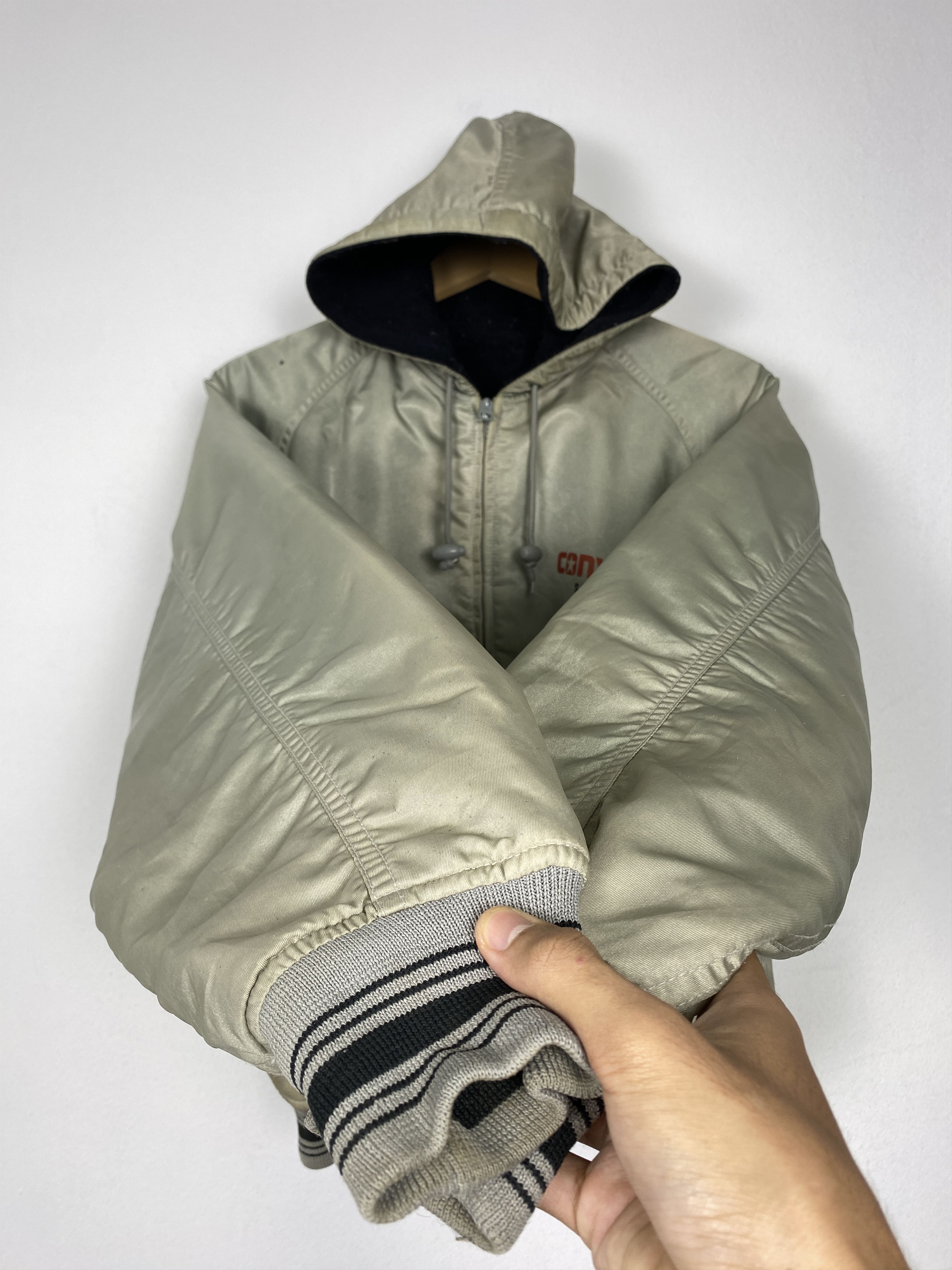 Converse × Vintage Vintage Converse Hoodie Fleece Reversible Zip Up Jacket Size US L / EU 52-54 / 3 - 9 Thumbnail