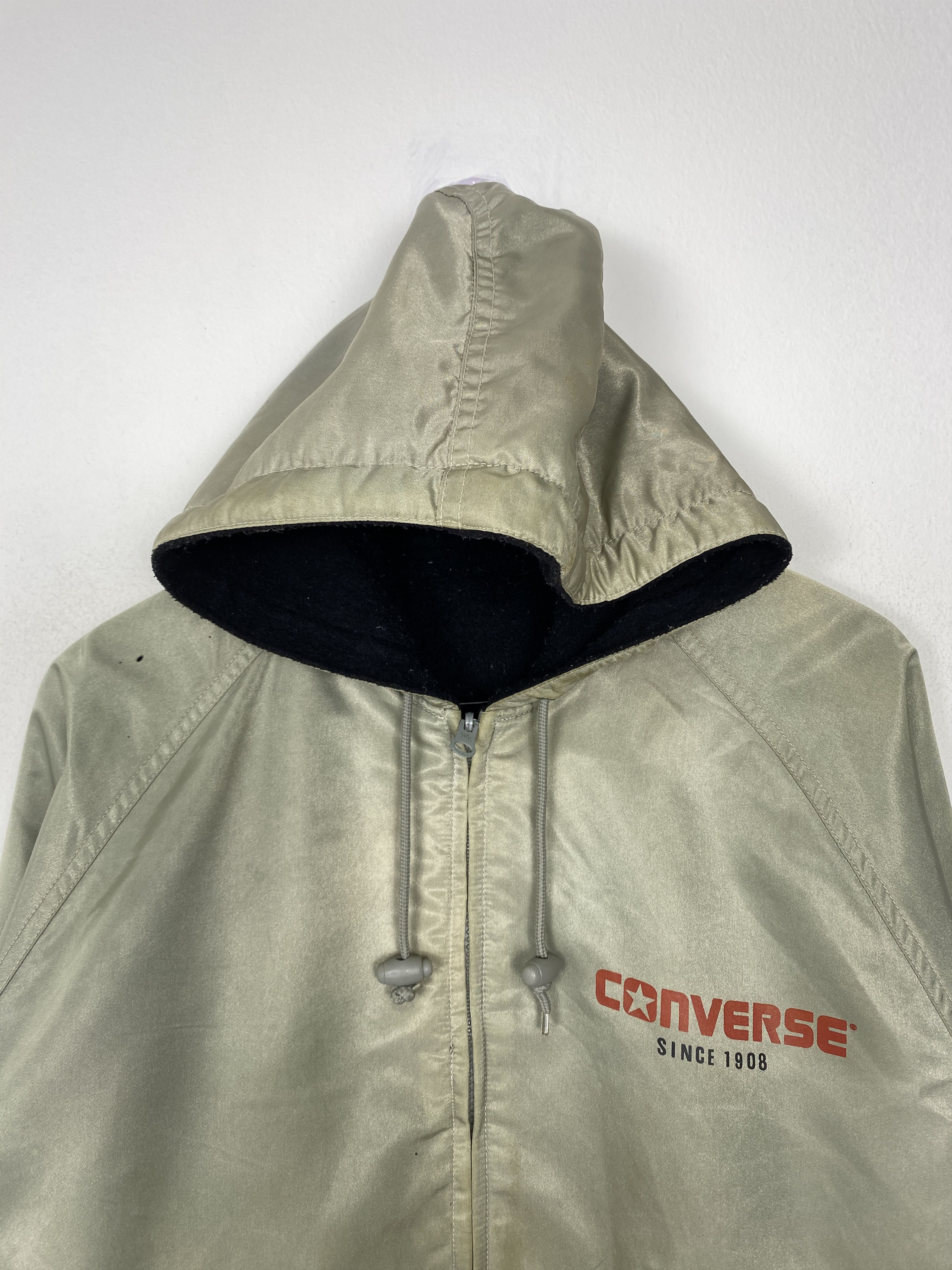 Converse × Vintage Vintage Converse Hoodie Fleece Reversible Zip Up Jacket Size US L / EU 52-54 / 3 - 3 Thumbnail