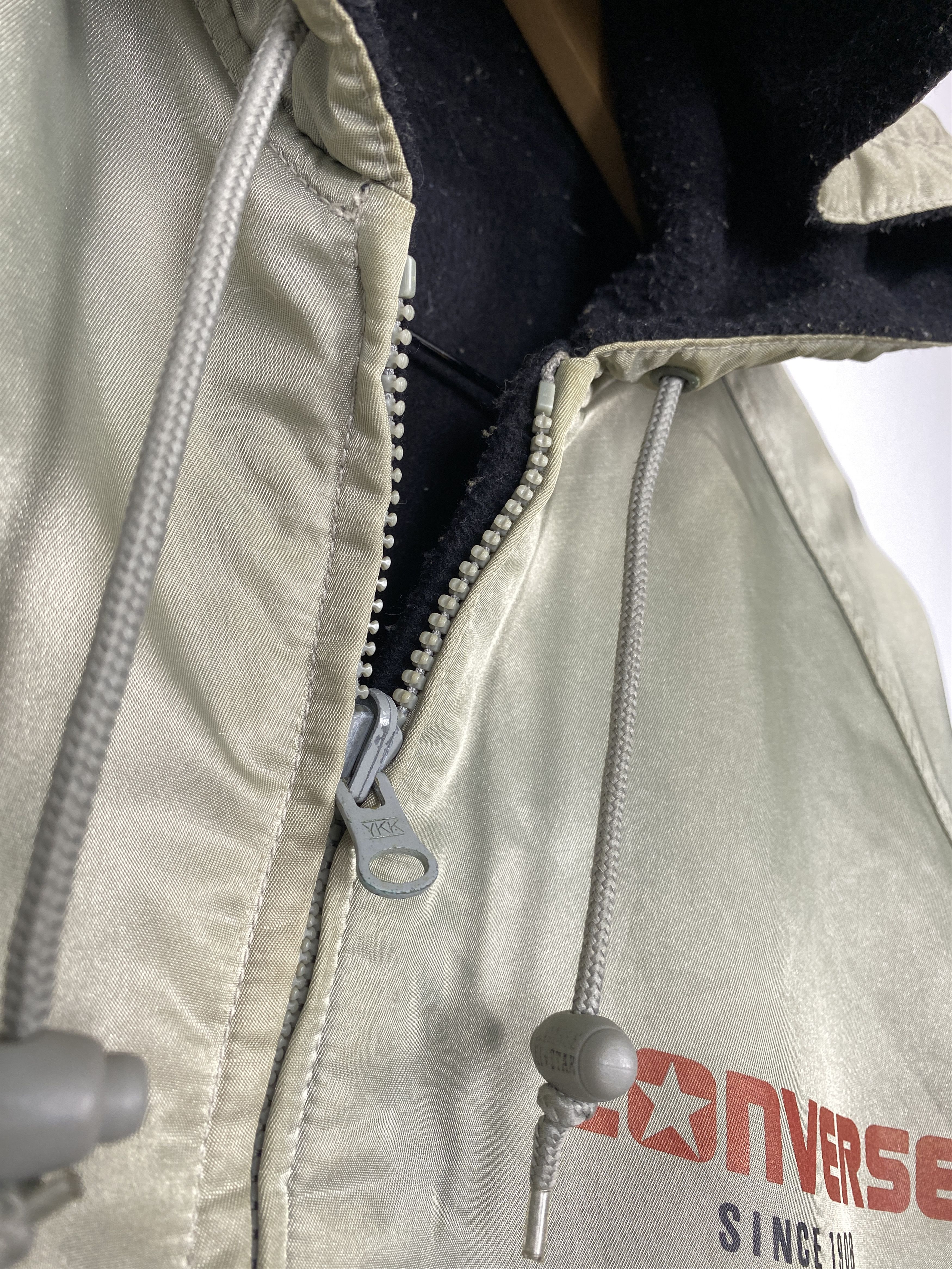 Converse × Vintage Vintage Converse Hoodie Fleece Reversible Zip Up Jacket Size US L / EU 52-54 / 3 - 8 Thumbnail