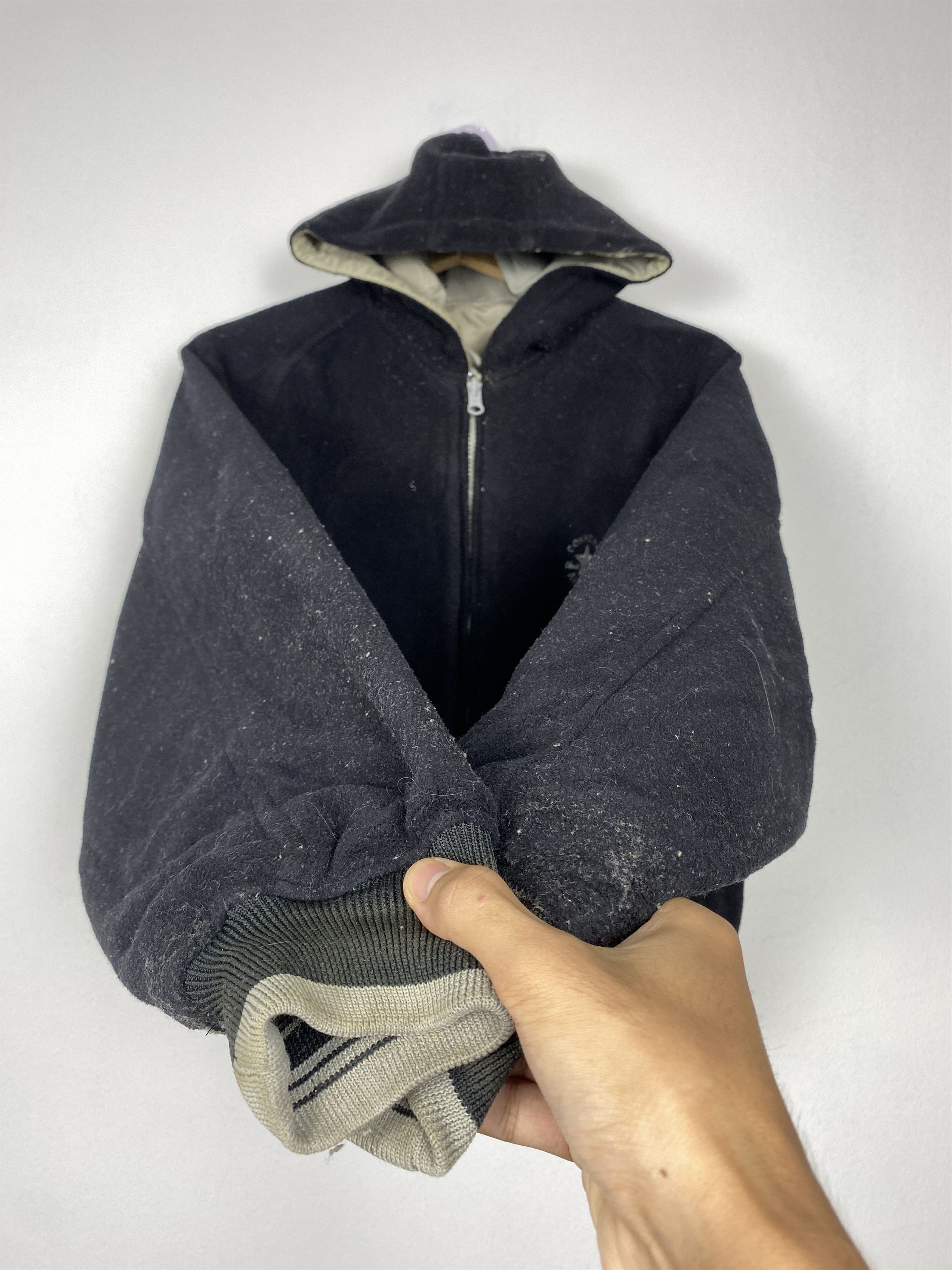 Converse × Vintage Vintage Converse Hoodie Fleece Reversible Zip Up Jacket Size US L / EU 52-54 / 3 - 13 Thumbnail